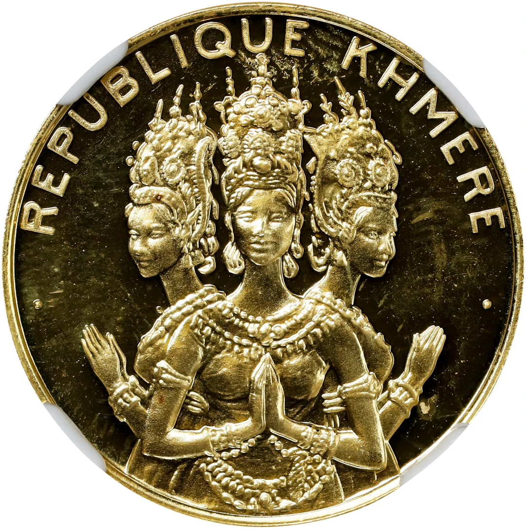 CAMBODIA. 50000 Riels, 1974. NGC MS-66.