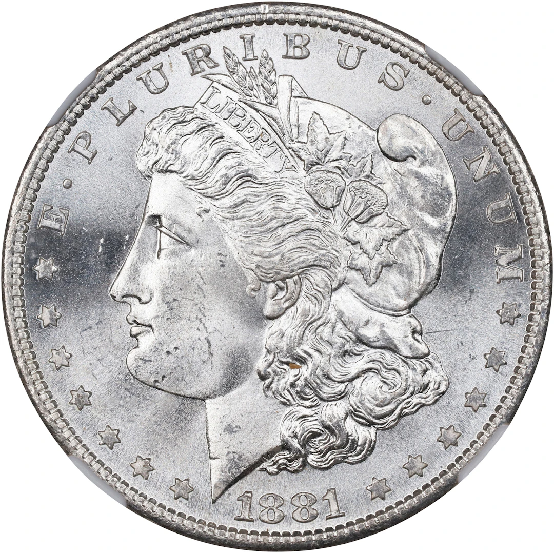 1881-S Morgan Silver Dollar. MS-65 (NGC).