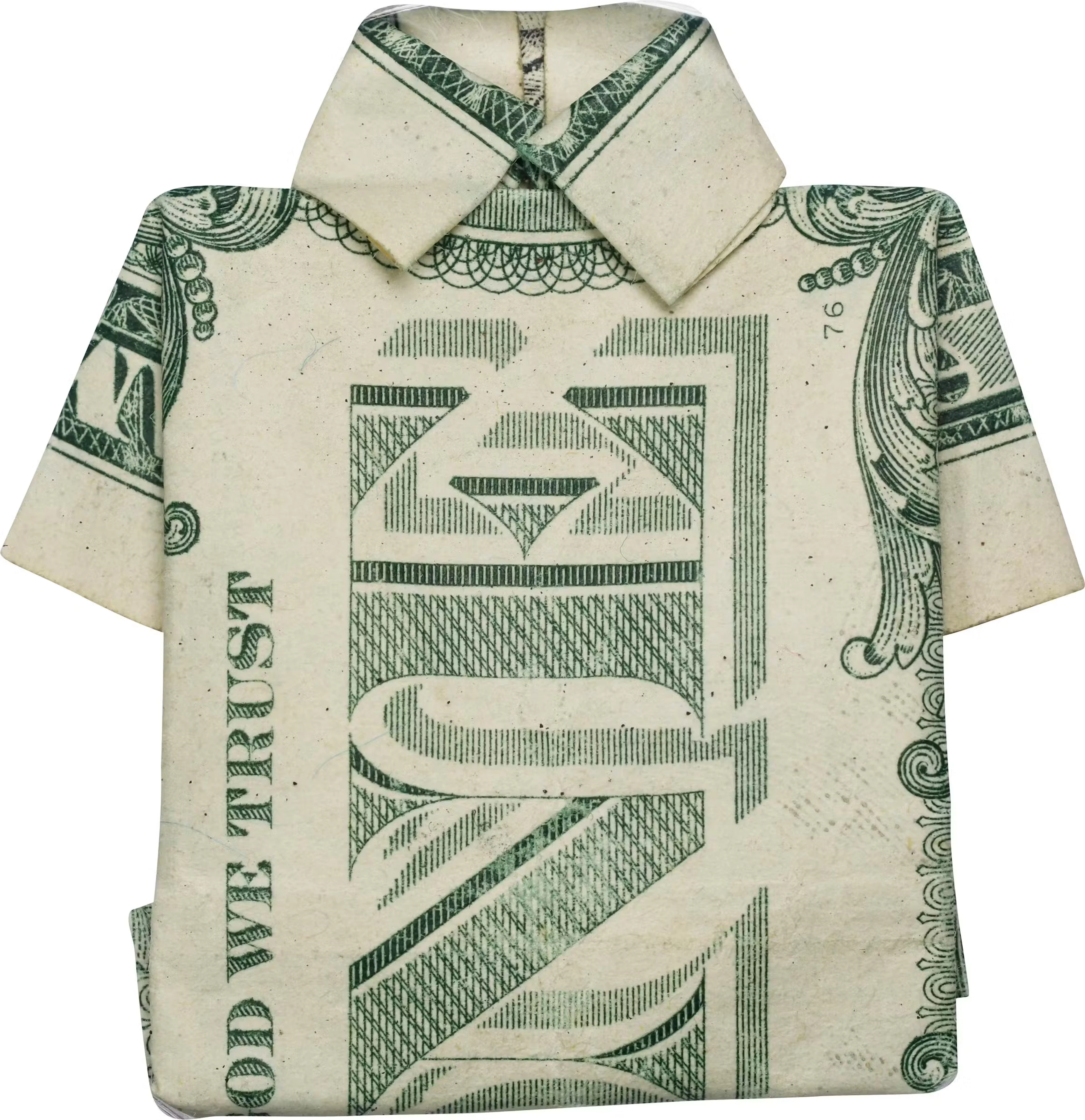 Origami T-Shirt $1 Federal Reserve Note. (CACG).