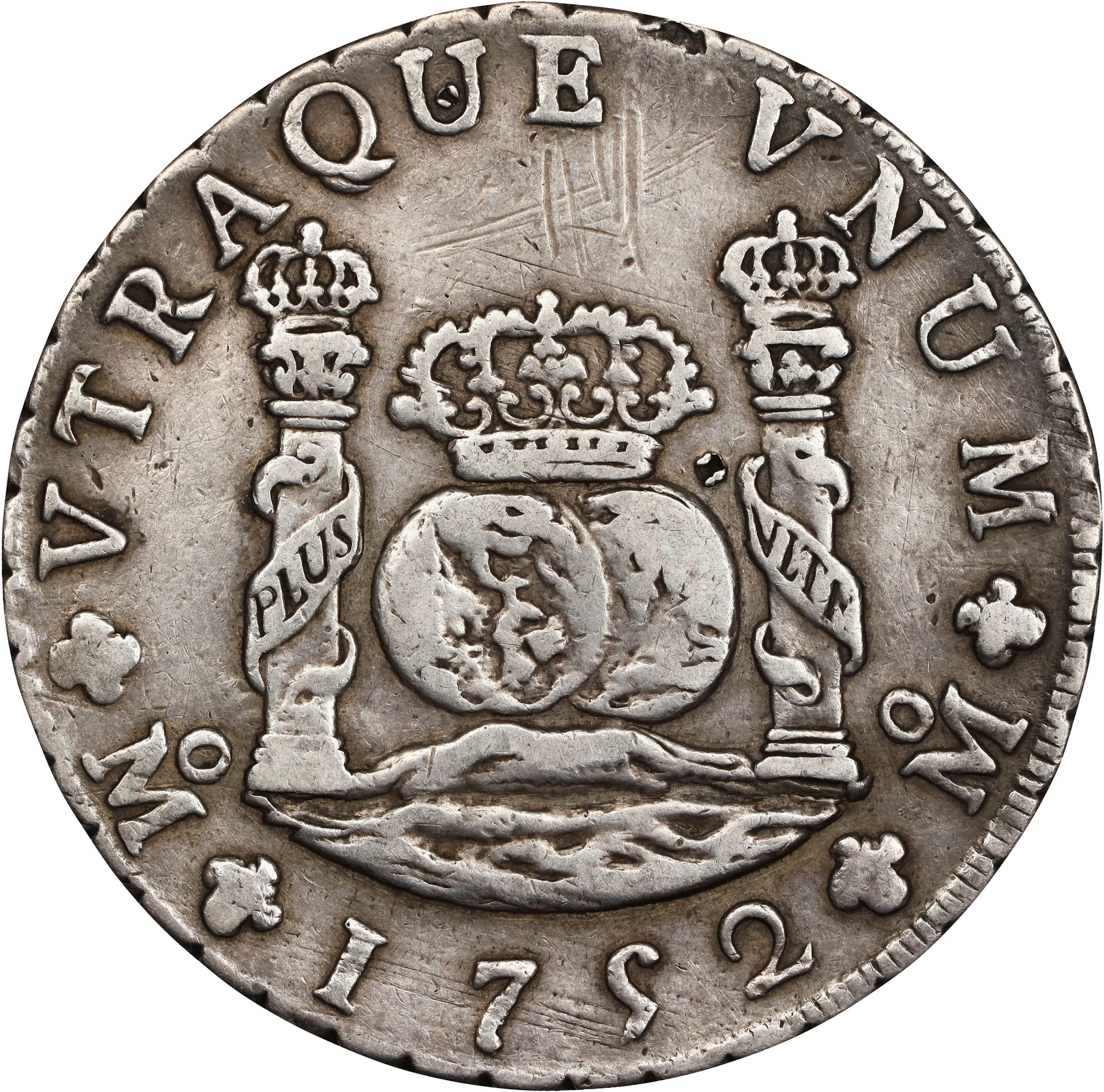 MEXICO. 8 Reales, 1752-Mo MF. Mexico City Mint. Ferdinand VI. VERY