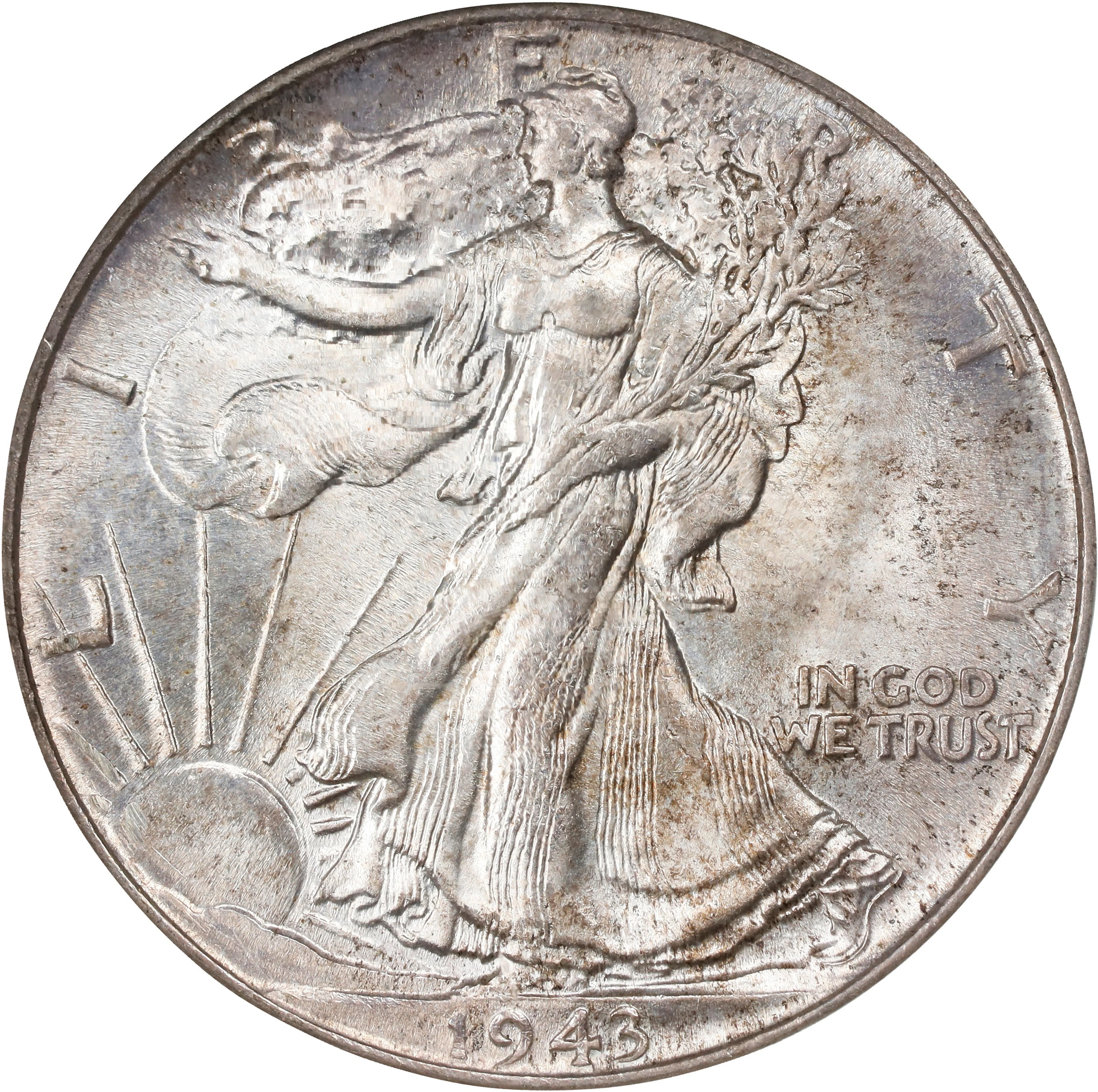 1943 Walking Liberty Half Dollar. MS-66 (PCGS).
