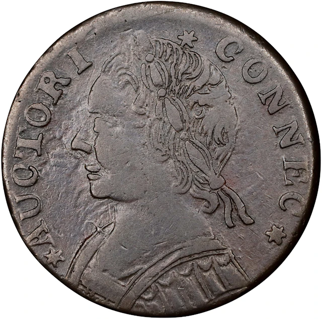 1788 Connecticut Copper. Miller 11-G, W-4510. Rarity-2. Mailed Bust