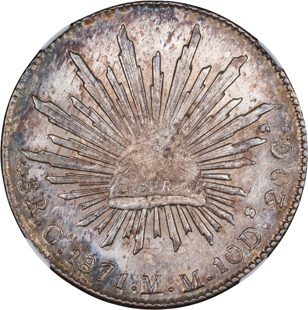 MEXICO. 8 Reales, 1871-Ca MM. Chihuahua Mint. NGC MS-63.