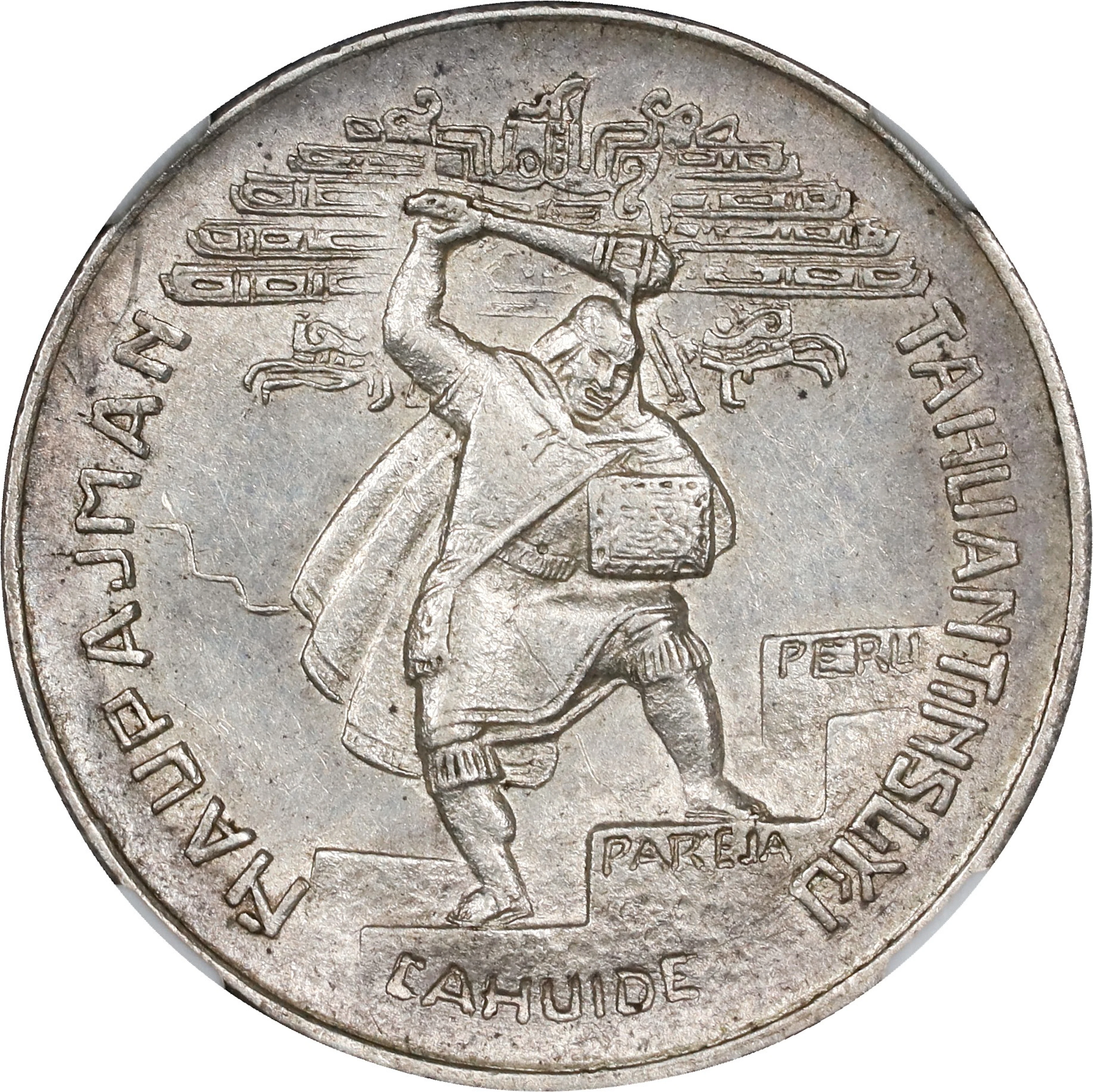 PERU. Silver Sol Token, 1932. NGC AU-55.