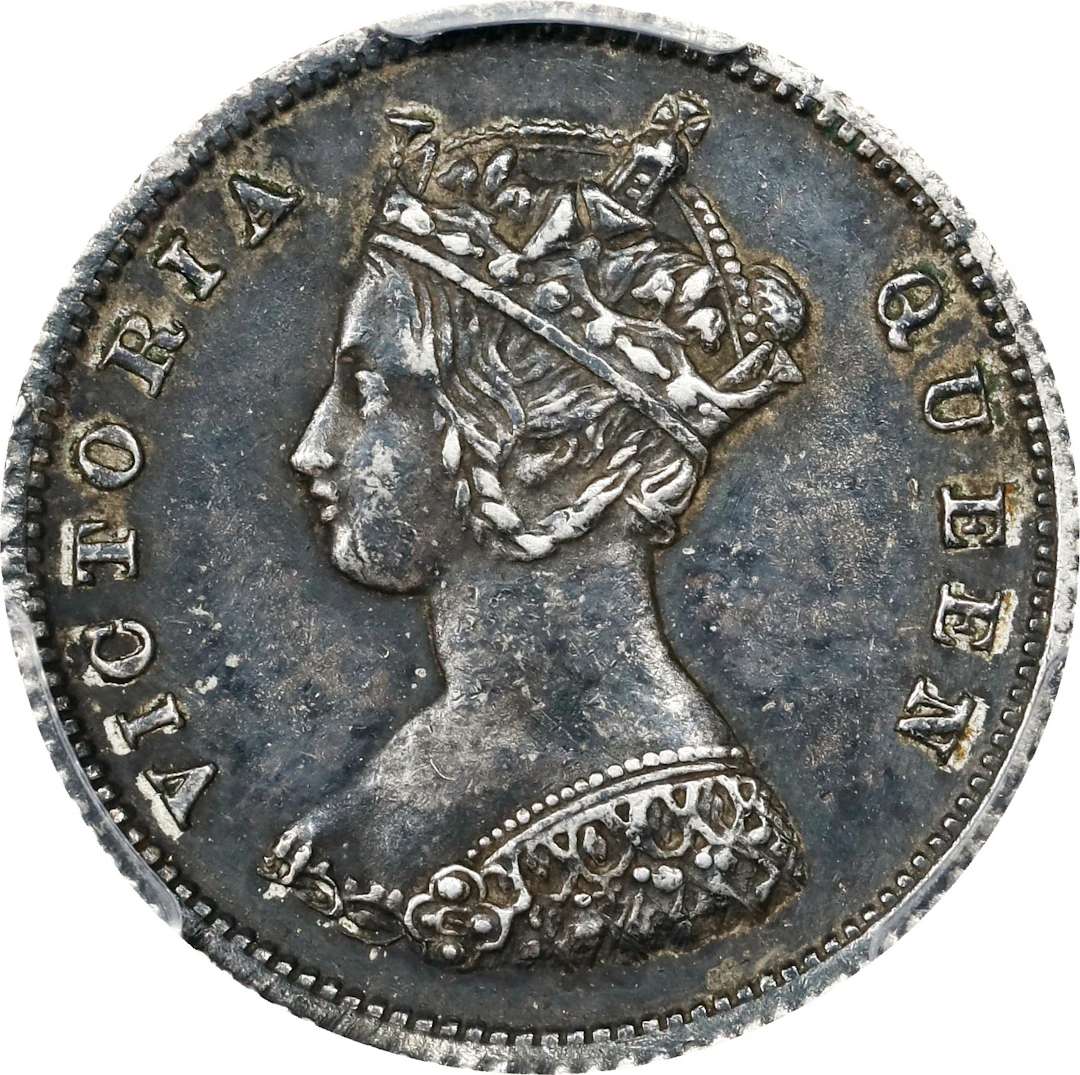 (t) HONG KONG (SAR). 10 Cents, 1865. London Mint. Victoria. PCGS AU-50.