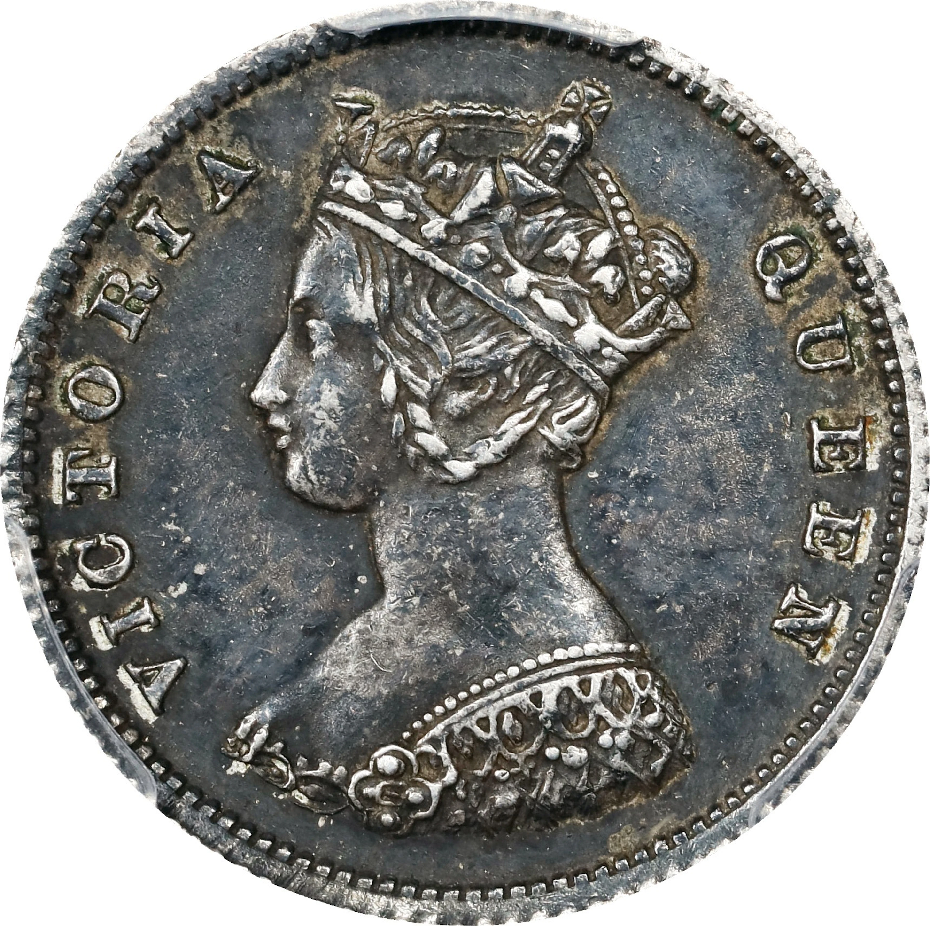 (t) HONG KONG (SAR). 10 Cents, 1865. London Mint. Victoria. PCGS AU-50.