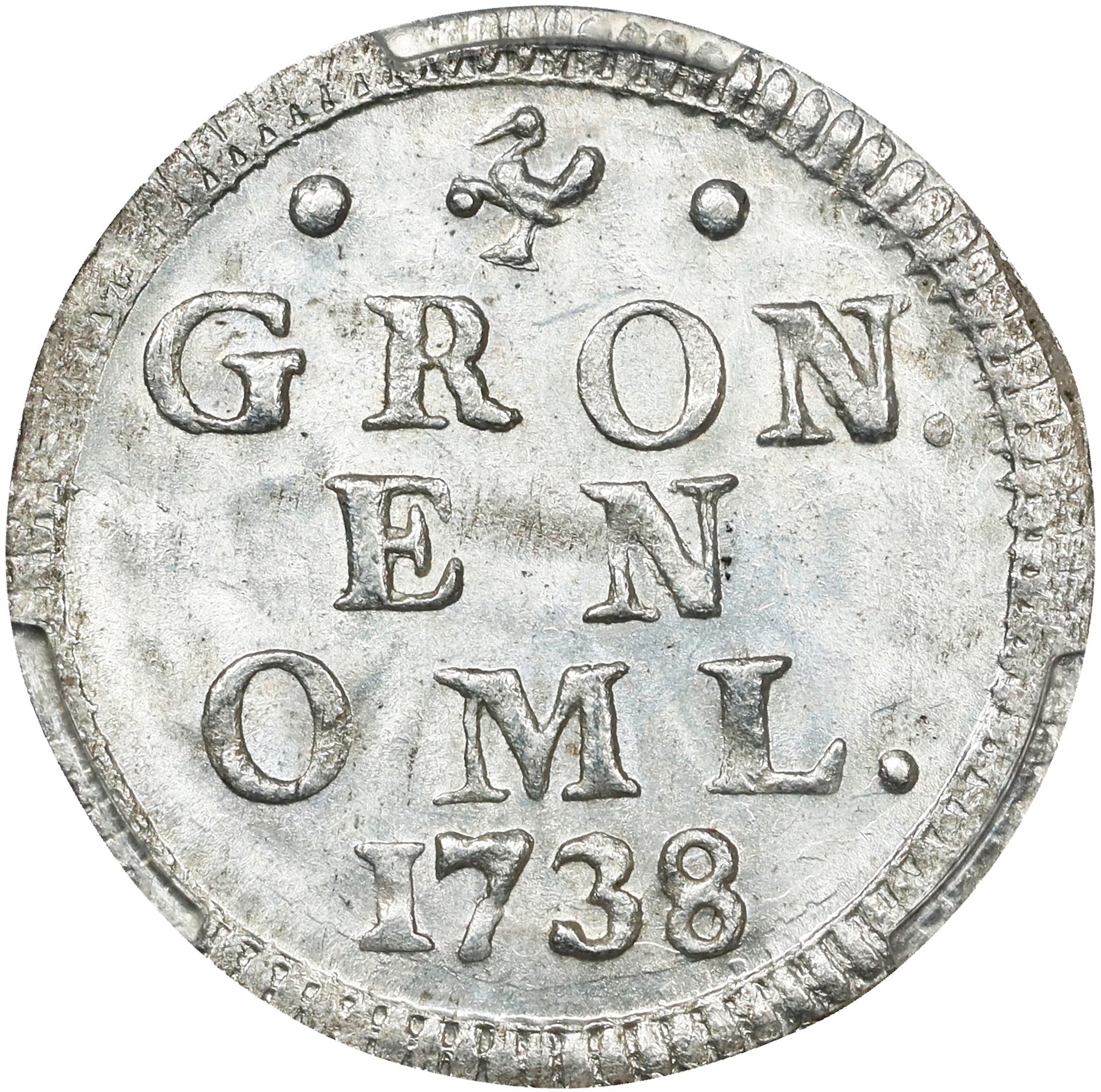 NETHERLANDS. Groningen & Ommelanden. Stuiver, 1738. Harderwijk Mint.