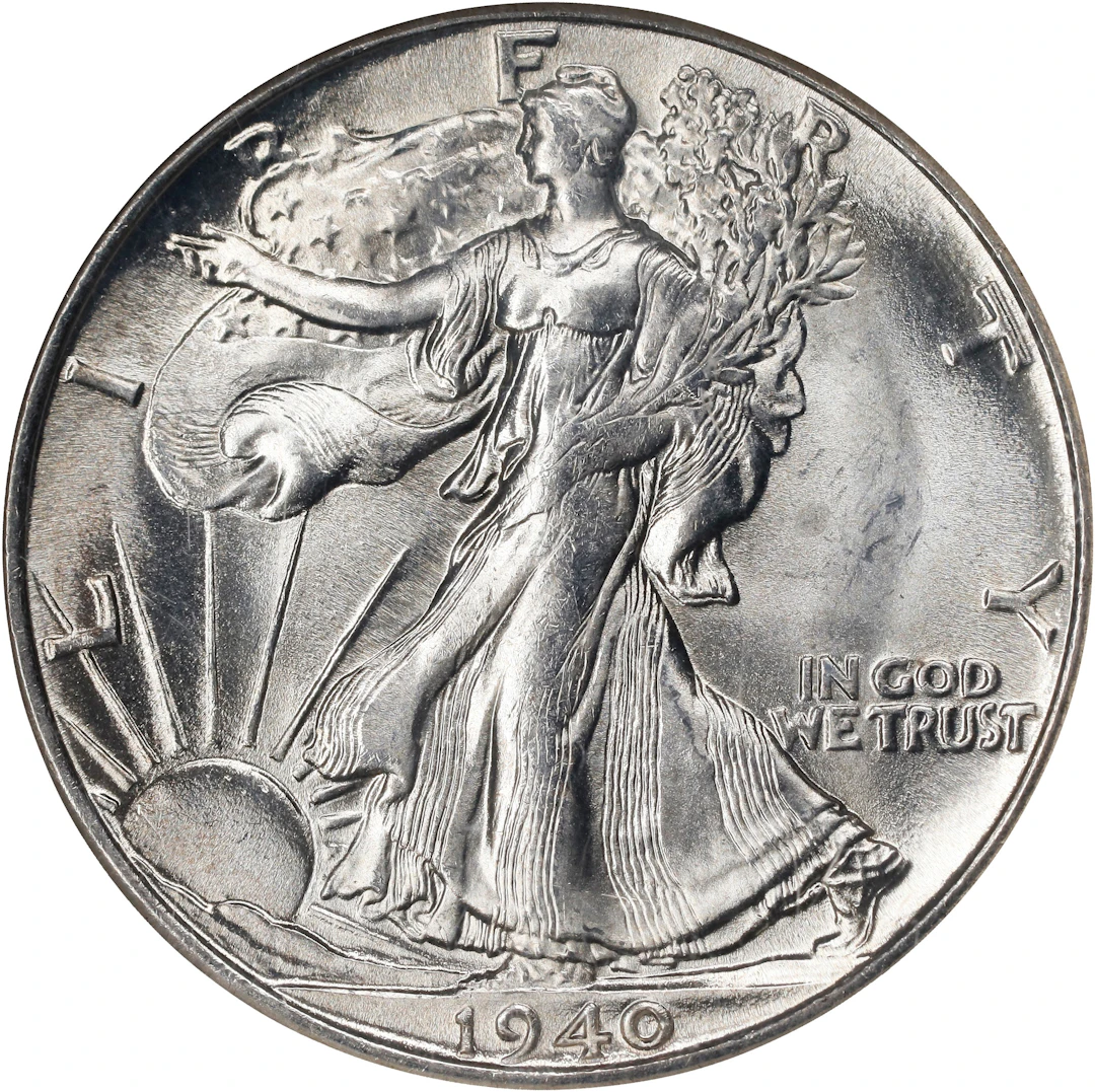 1940-S Walking Liberty Half Dollar. MS-66 (NGC).