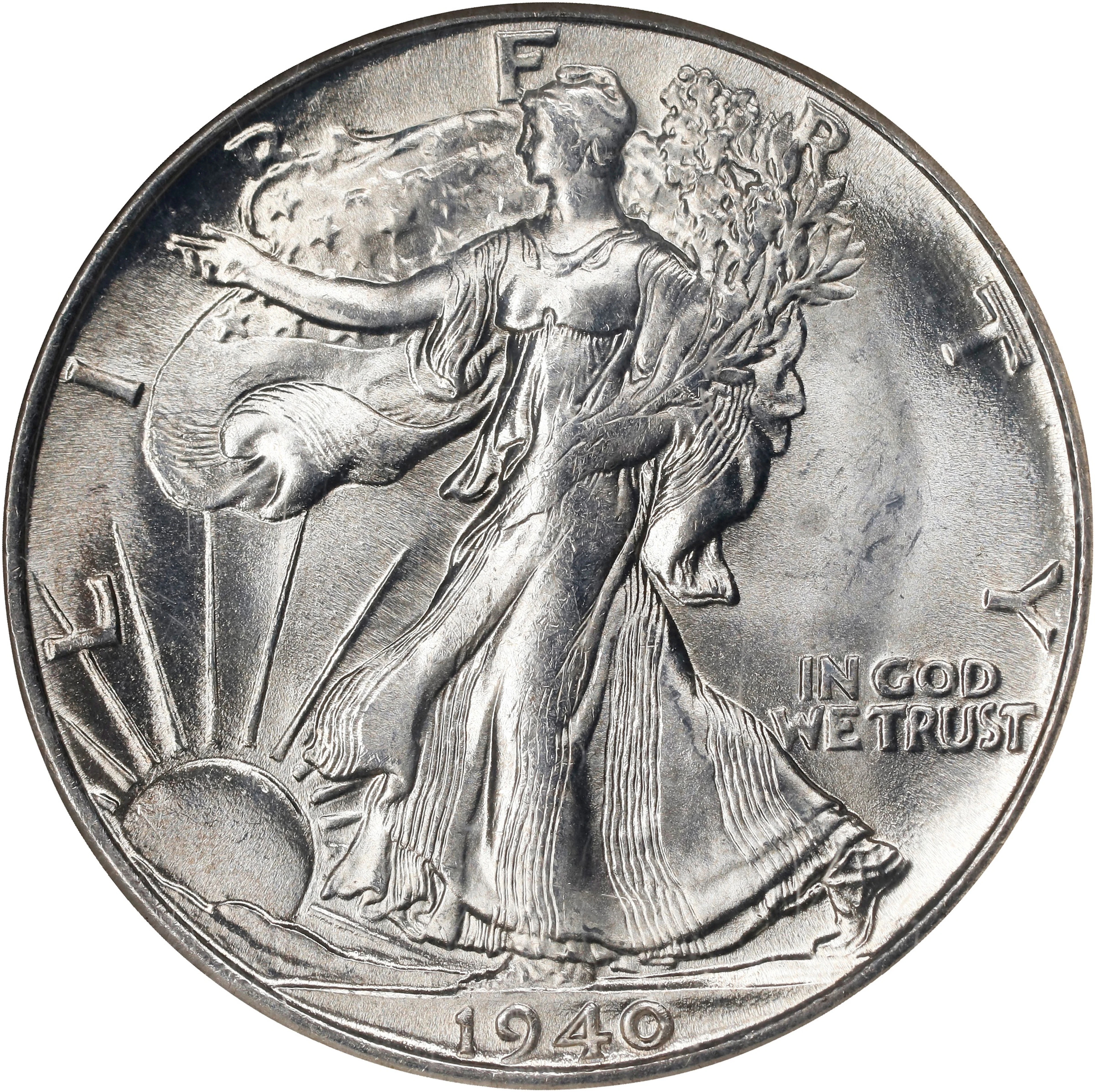 1940-S Walking Liberty Half Dollar. MS-66 (NGC).