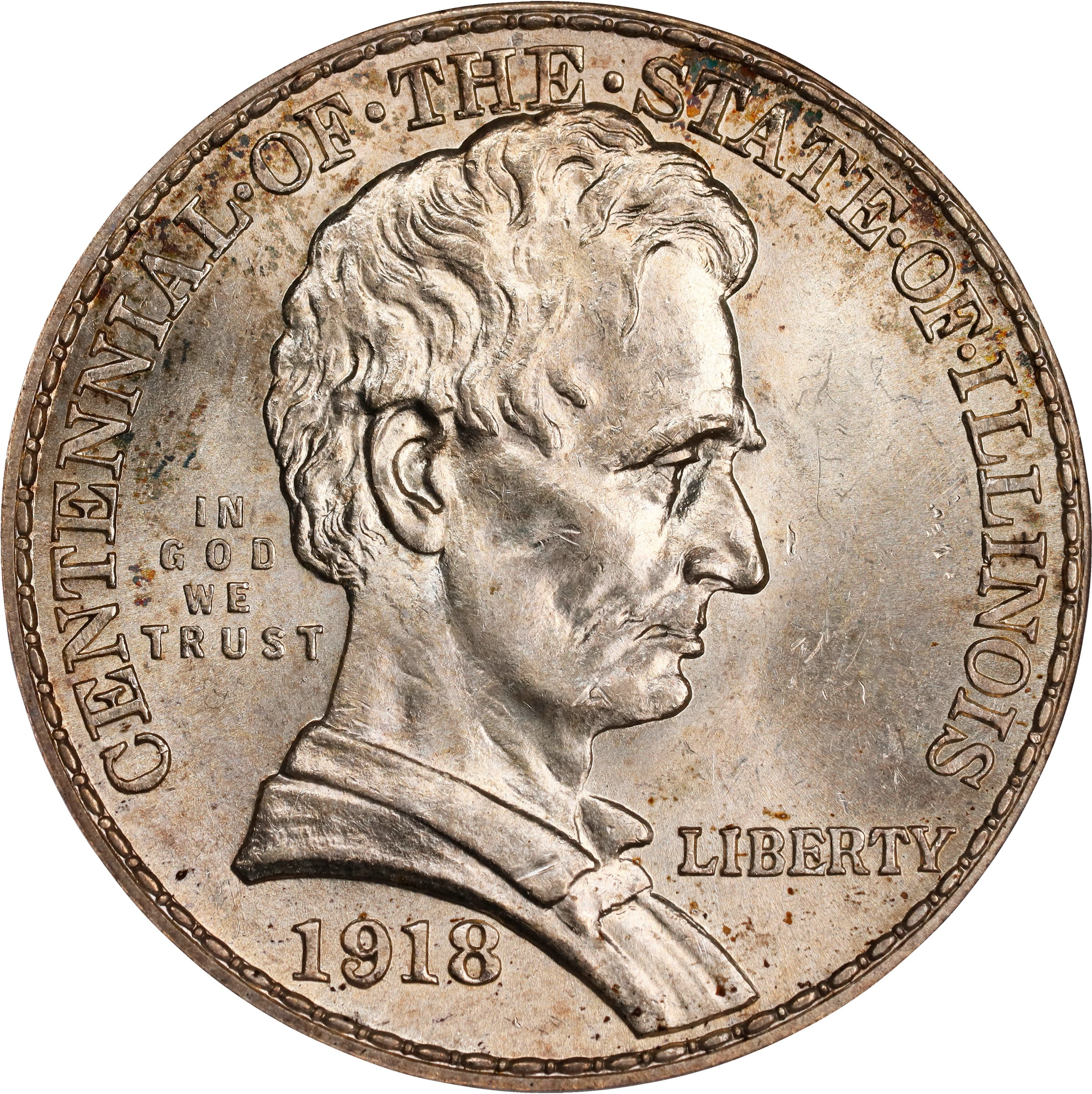 1918 Lincoln-Illinois Centennial. MS-64 (PCGS).