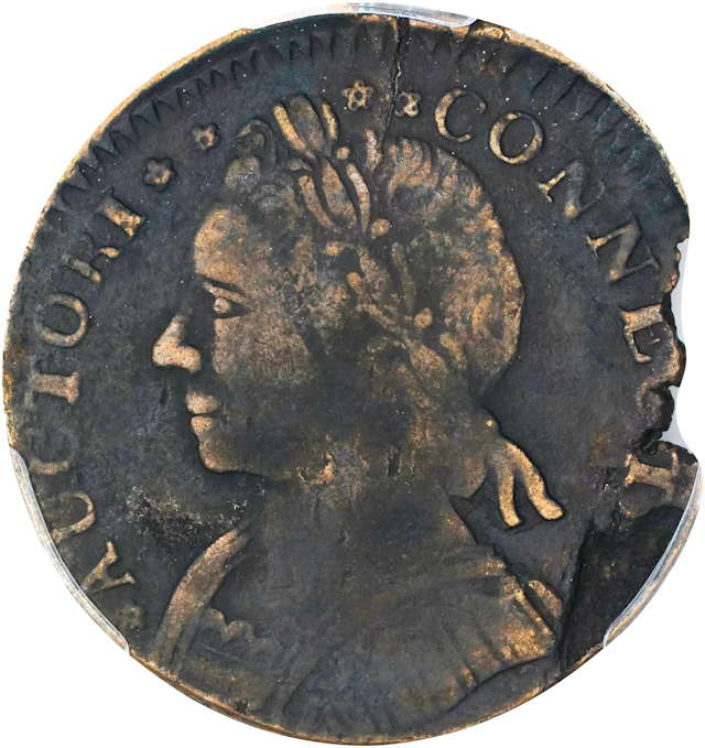1787 Connecticut Copper. Miller 15-R, W-2910. Rarity-7. Mailed Bust