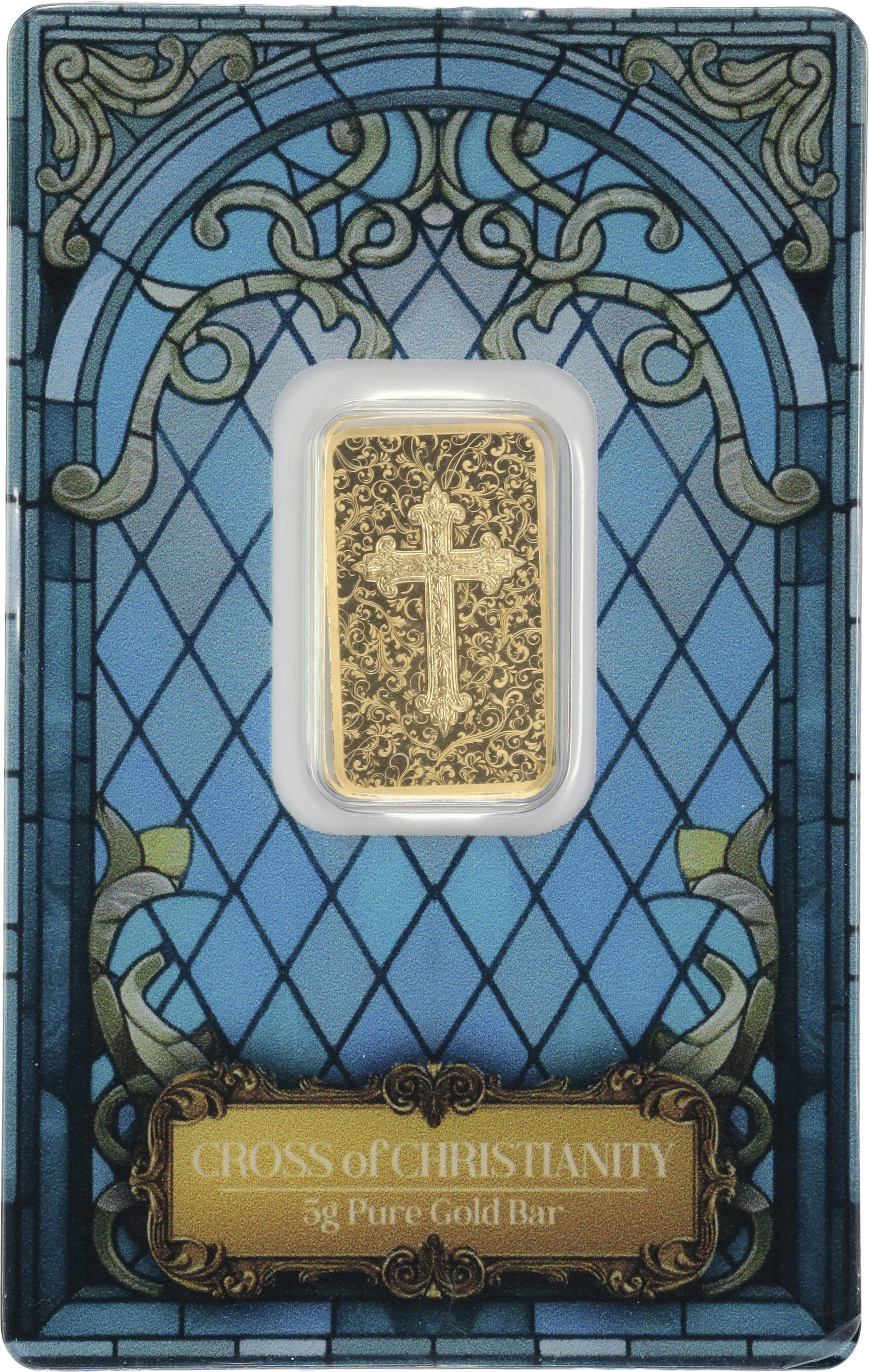 (0.161 oz, 5 g AGW). PAMP Cross of Christianity 5 gram Gold Bar.