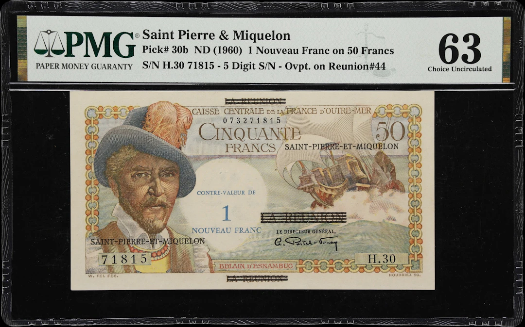 SAINT PIERRE & MIQUELON. Caisse Centrale de la France d'Outre-Mer.
