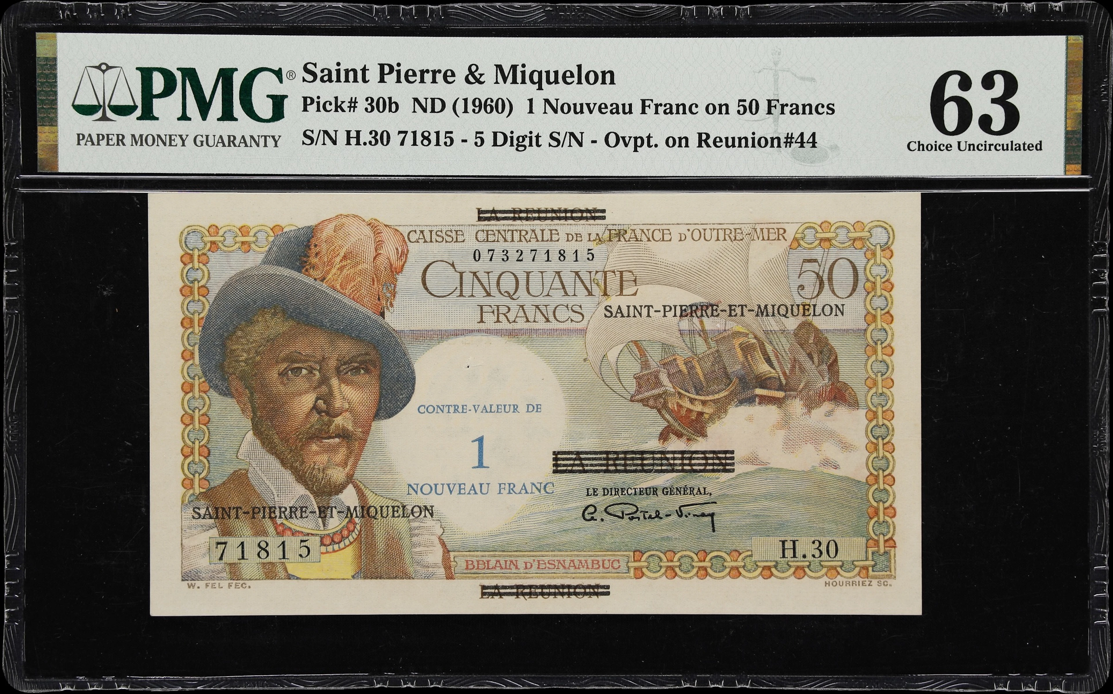 SAINT PIERRE & MIQUELON. Caisse Centrale de la France d'Outre-Mer.
