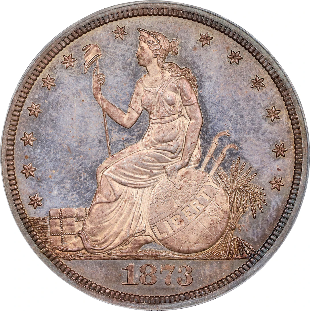 1873 Pattern Trade Dollar. Judd-1293, Pollock-1435. Rarity-4. Silver.