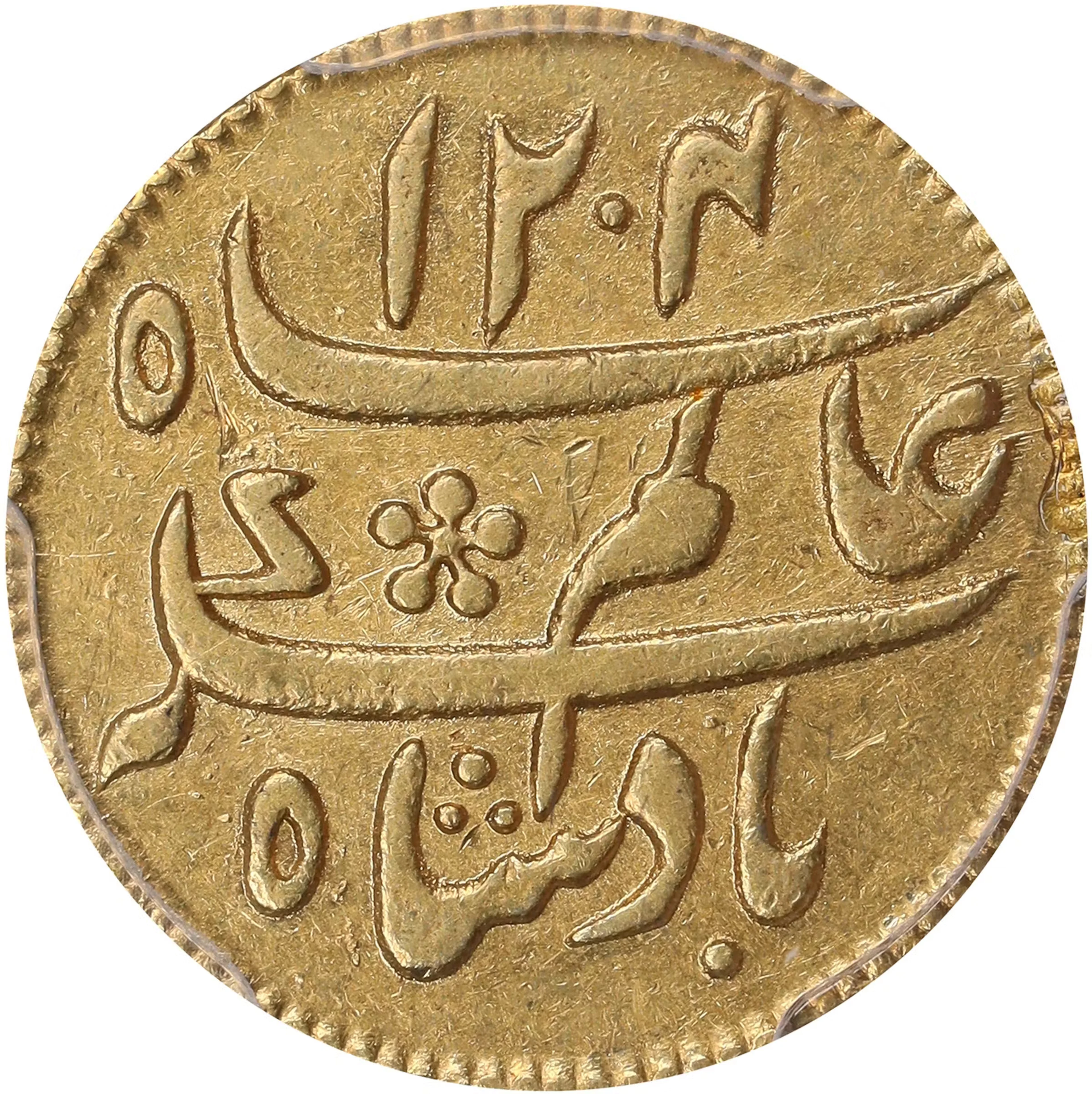 INDIA. Bengal Presidency. 1/4 Mohur, "AH 1204 Year 19" (1819). Calcutta