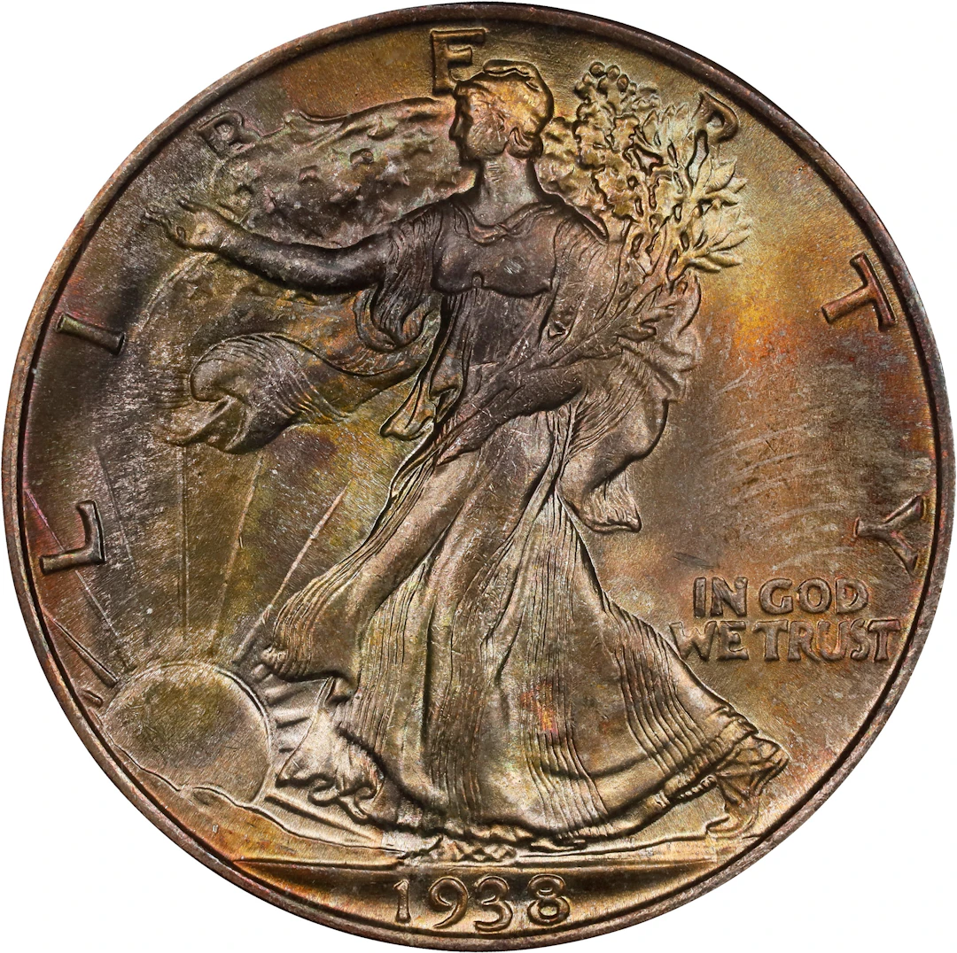 1938 Walking Liberty Half Dollar. MS-65 (NGC).