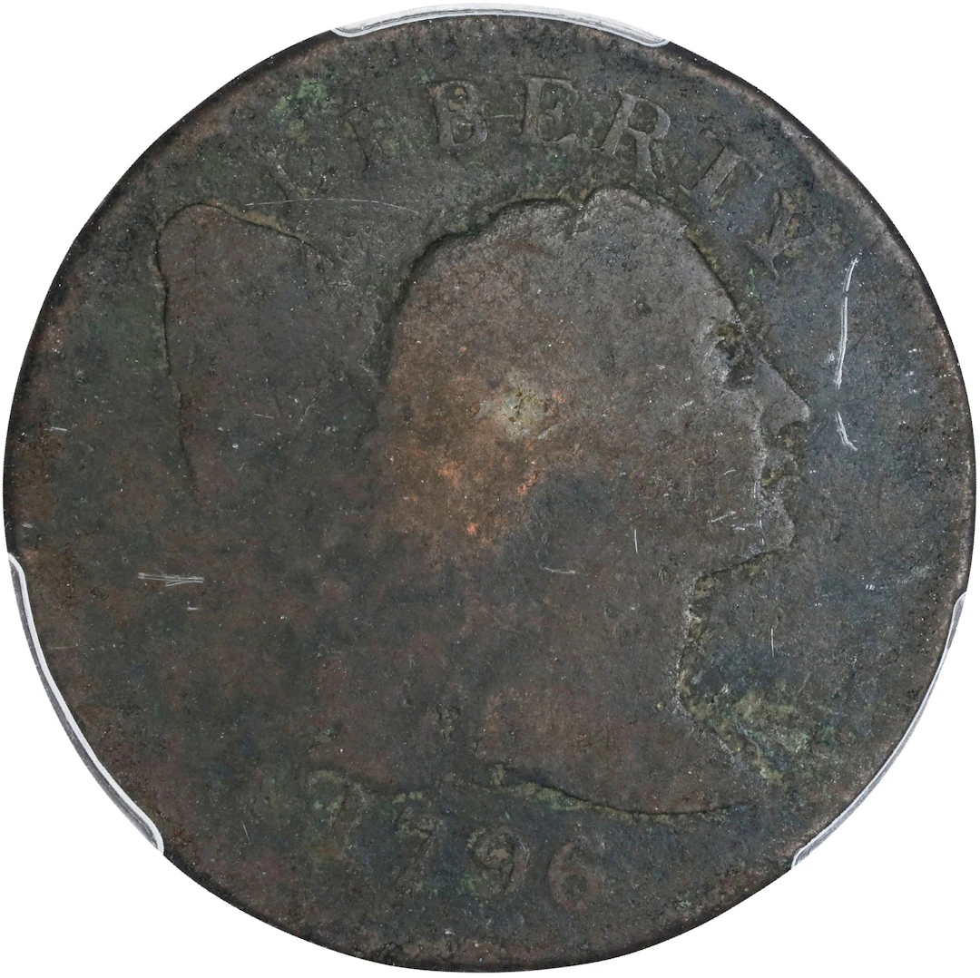 1796 Liberty Cap Cent. S-86, B-7. Rarity-5. Good Details--Environmental