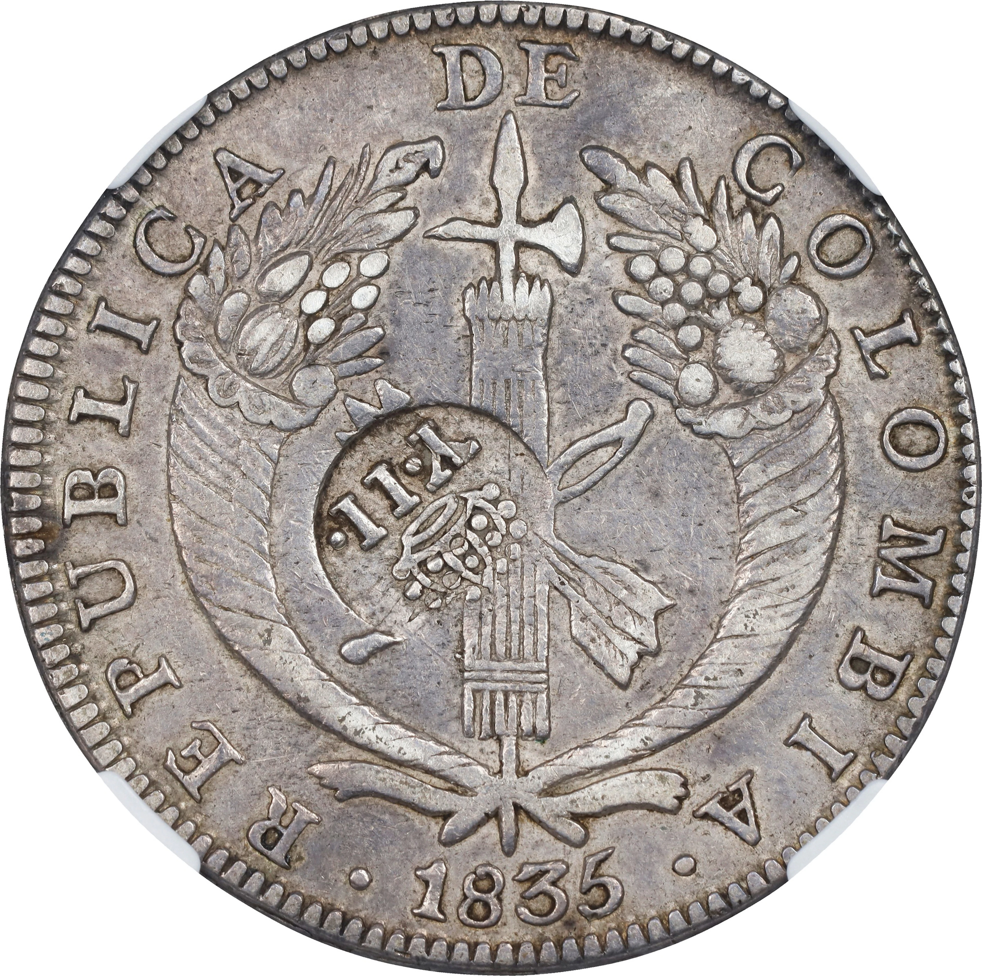 PHILIPPINES. Philippines - Colombia. 8 Reales, ND (1834-37). Manila