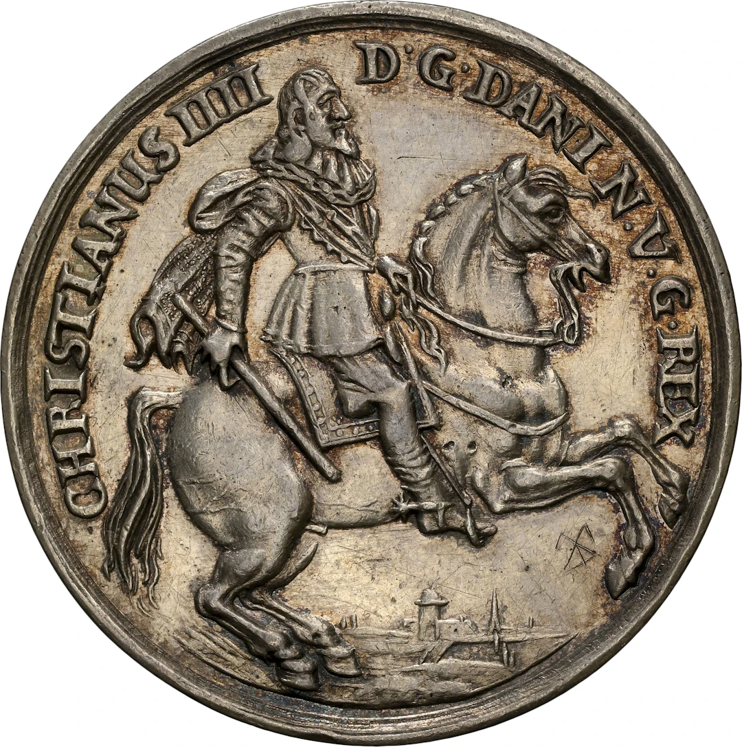 DENMARK. Thirty Years' War Silver Medal, ND (ca. 1625). Copenhagen.