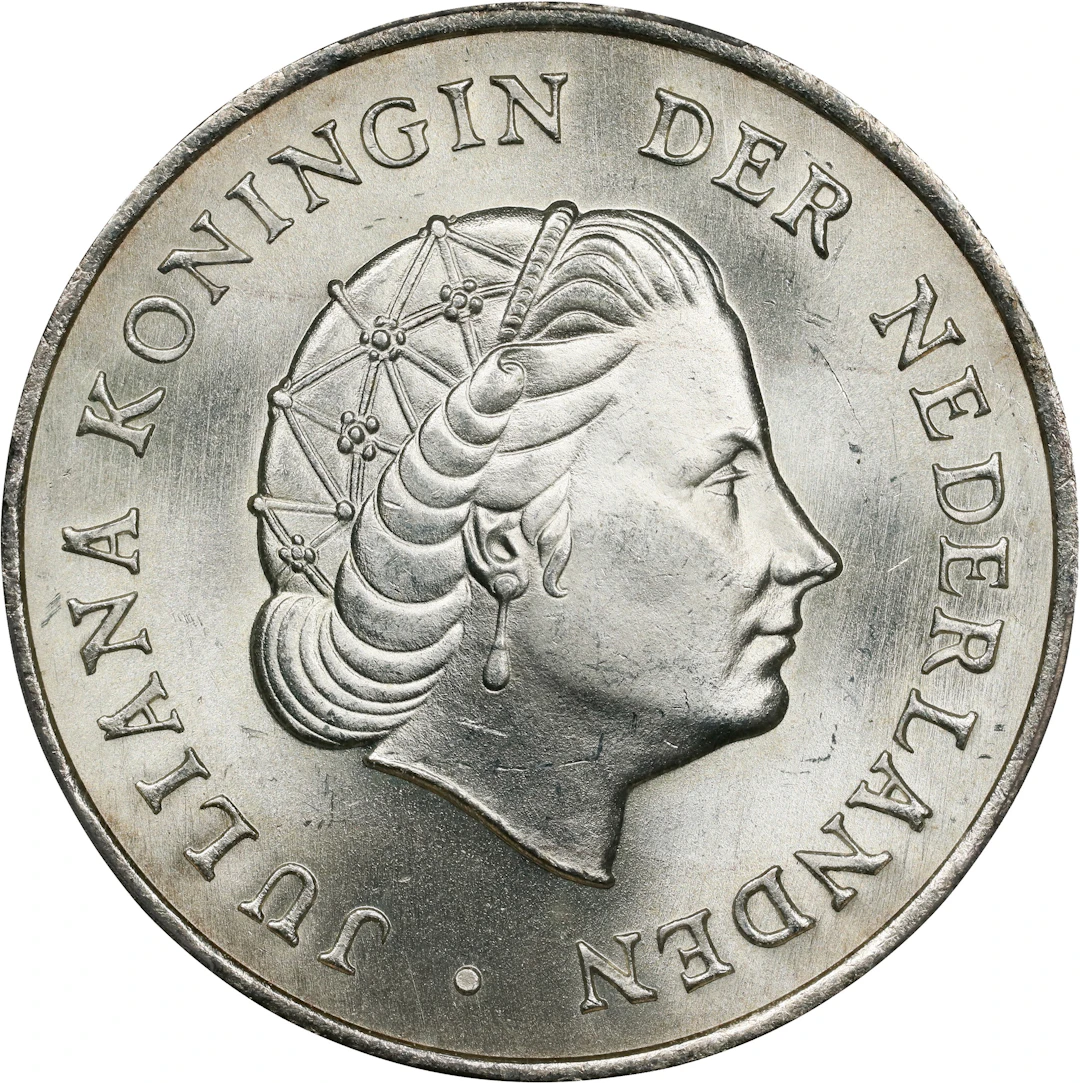 NETHERLANDS ANTILLES. 2-1/2 Gulden, 1964. Utrecht Mint. Juliana. PCGS MS-65.