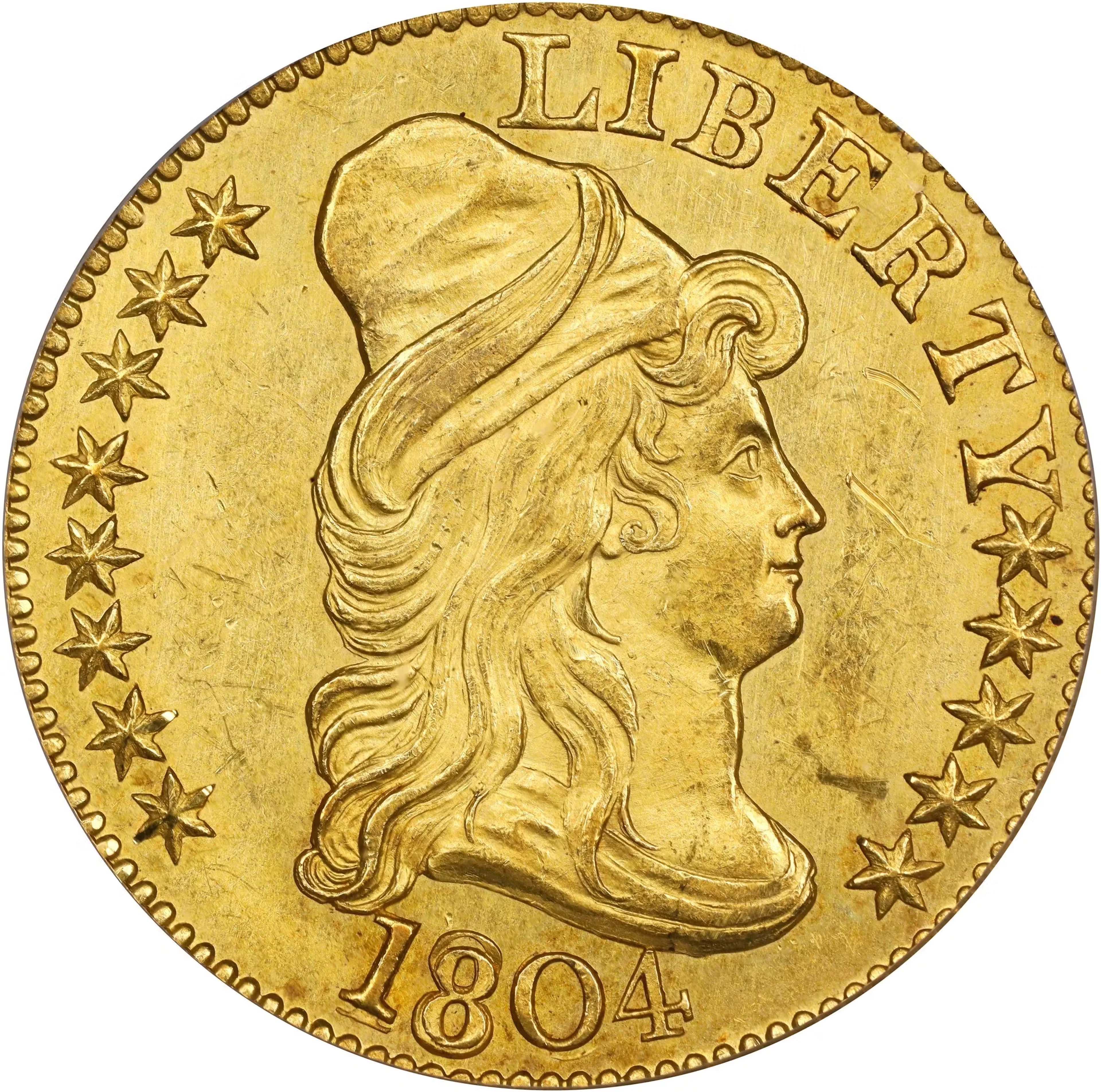 1804 Capped Bust Right Half Eagle. BD-5. Rarity-6+. Small/Large 8.