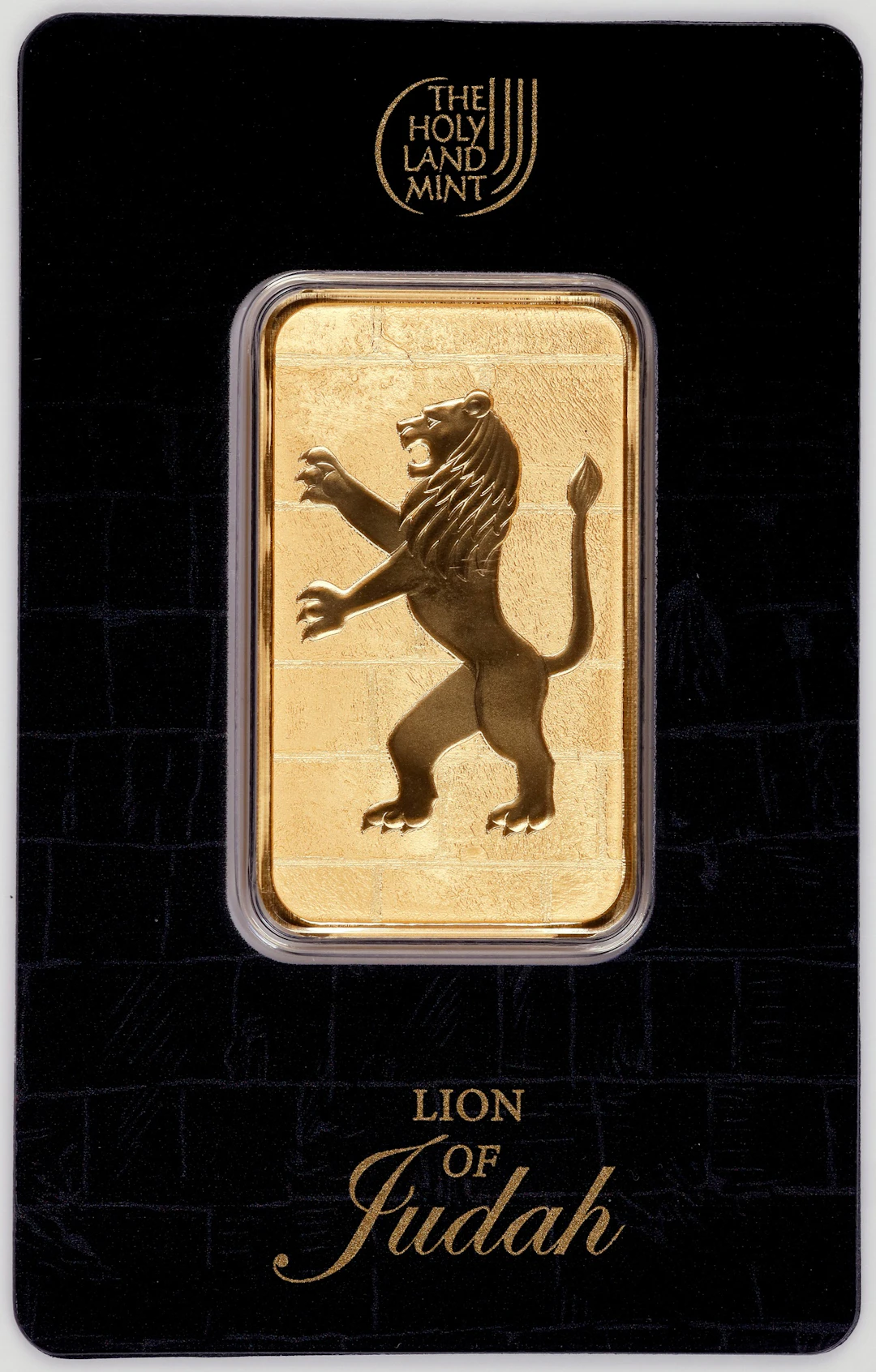 (1 oz, 31.104 g AGW). The Holy Land Mint 1 oz Gold Bar.