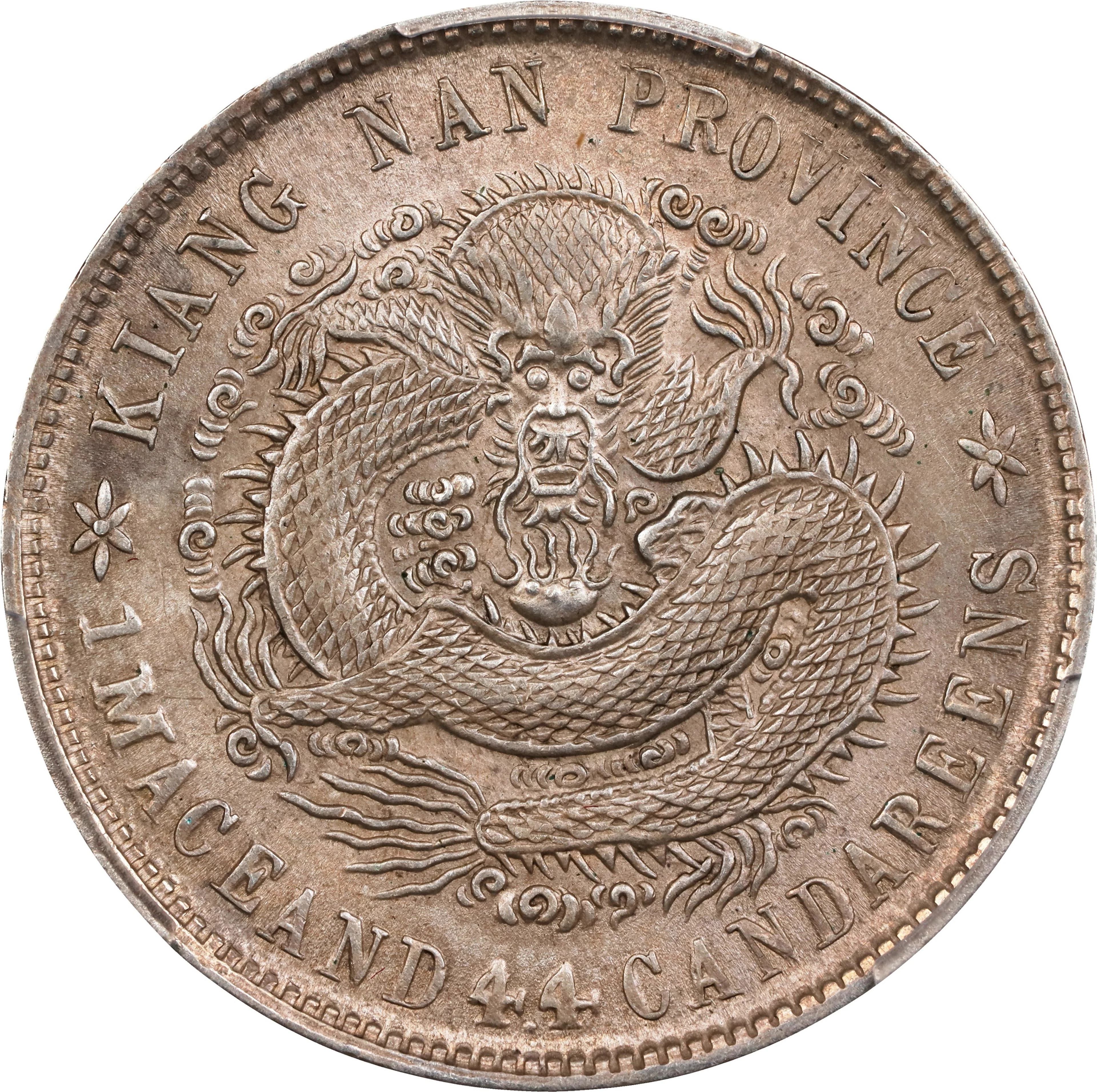 CHINA. Kiangnan. 1 Mace 4.4 Candareens (20 Cents), CD (1902)-HAH.