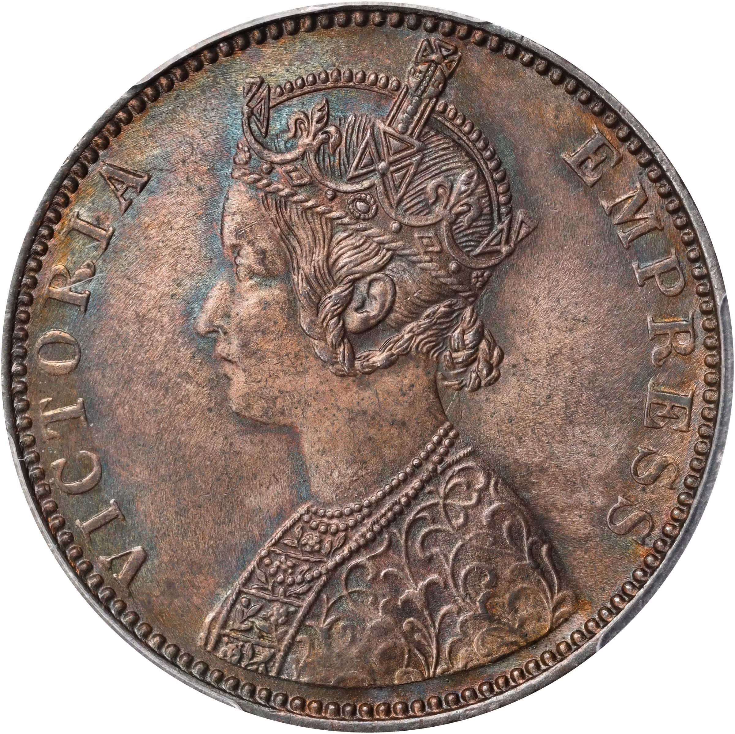 INDIA. Rupee, 1893-B. Bombay Mint. Victoria. PCGS MS-64.