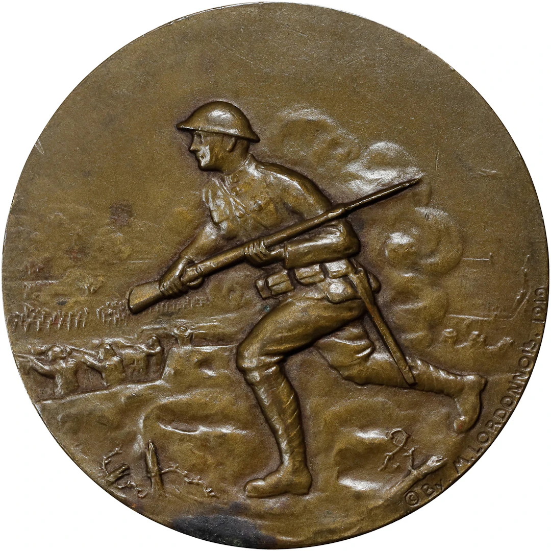 1920 Barney Flood Award Medal. By M. Lourdonnois, Struck by Dieges