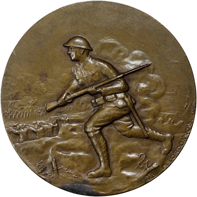 1920 Barney Flood Award Medal. By M. Lourdonnois, Struck by Dieges