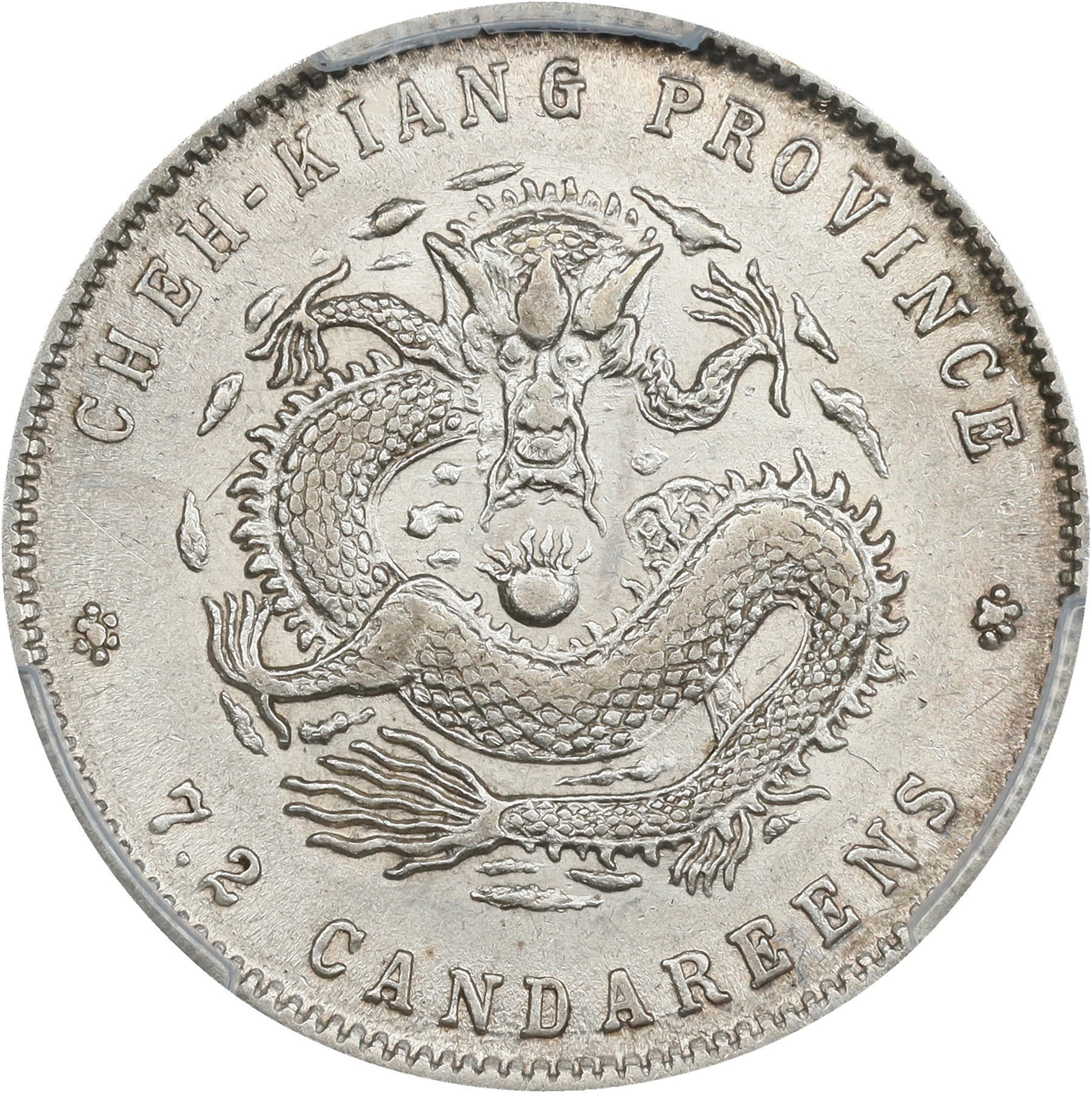 (t) CHINA. Chekiang. 7.2 Candareens (10 Cents), ND (1898-99). Hangchow