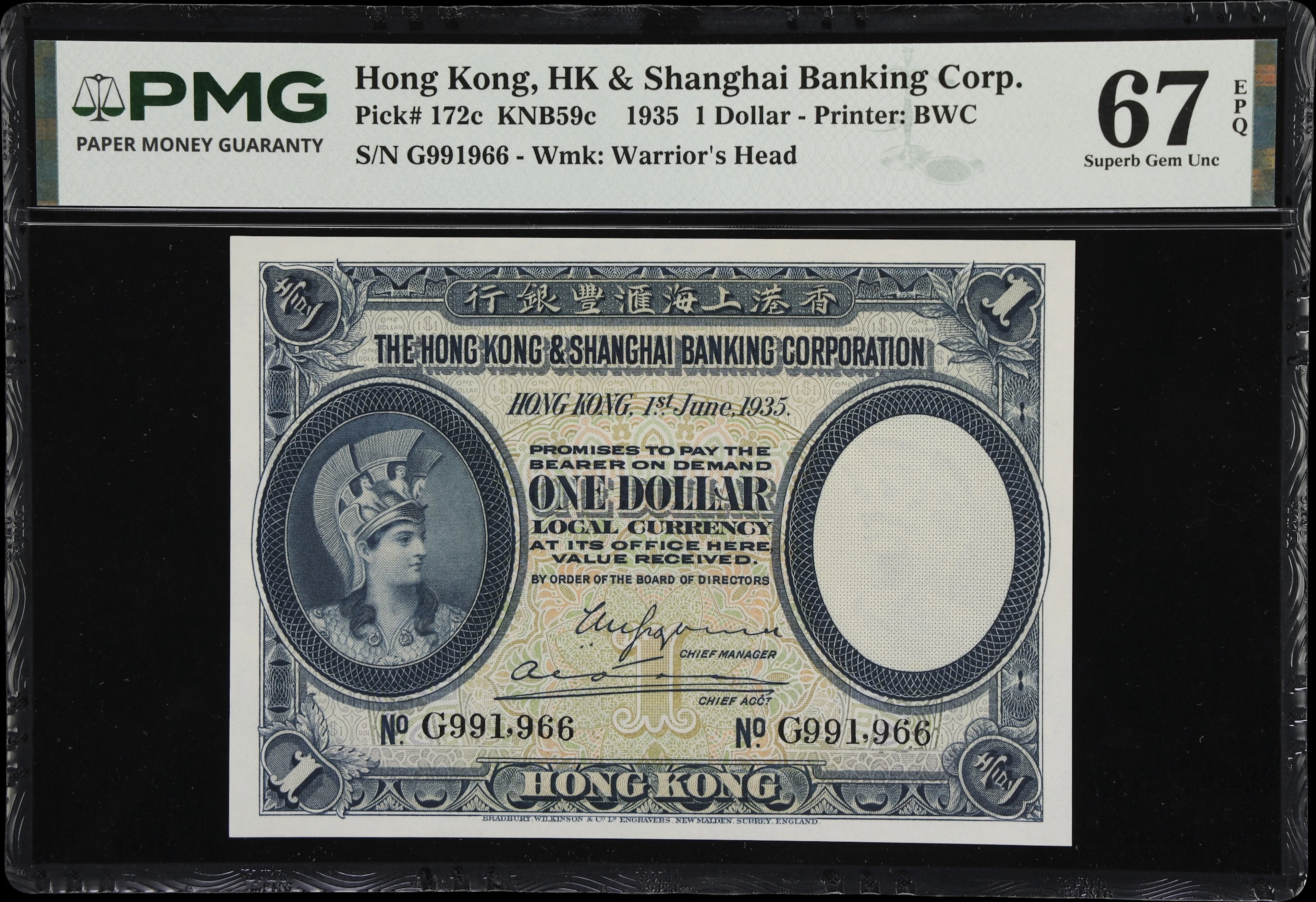 HONG KONG (SAR). Hong Kong & Shanghai Banking Corporation. 1 Dollar
