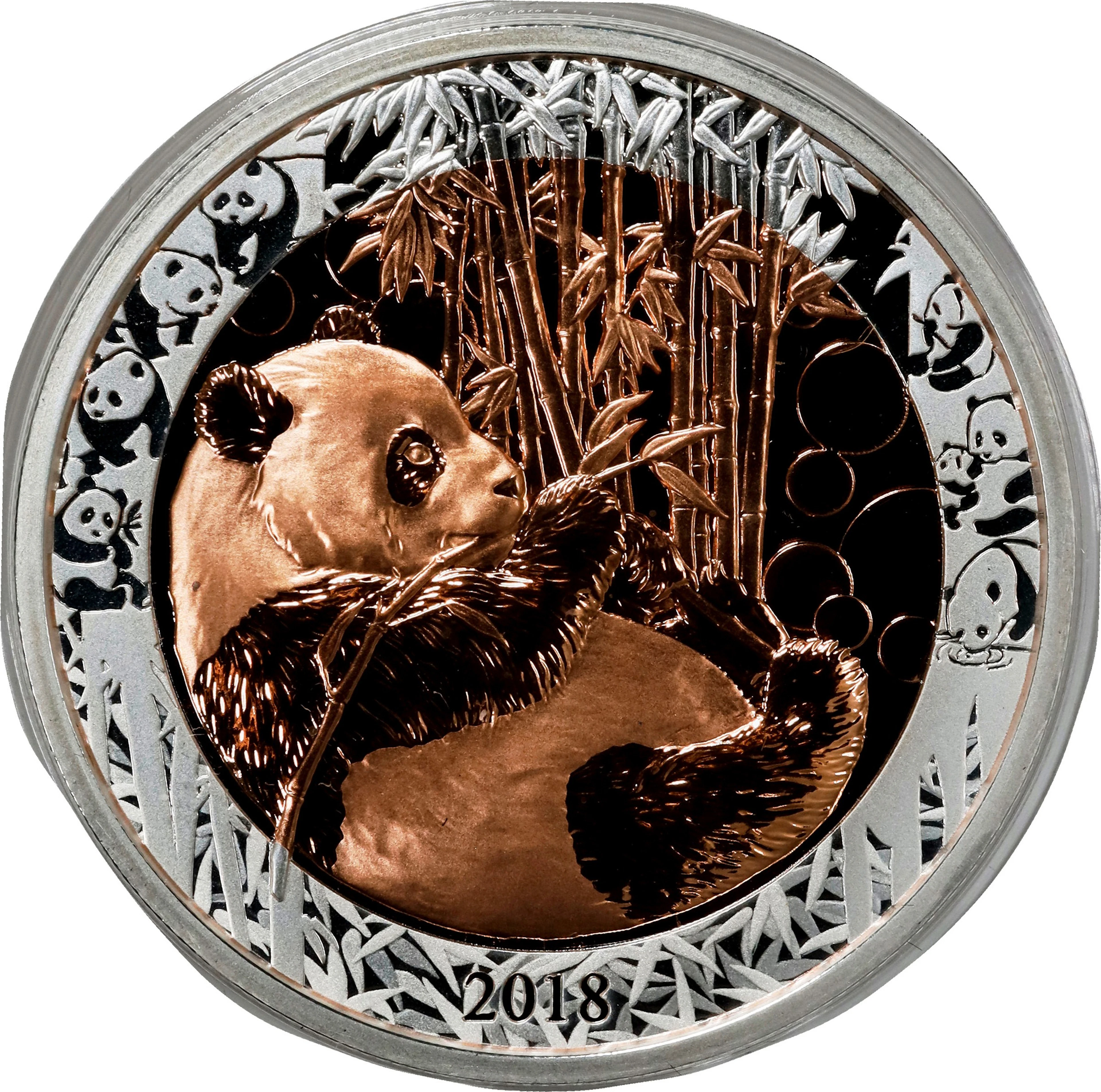 (t) CHINA. Bimetallic "Collectors Appreciation" Medal, 2018. Panda