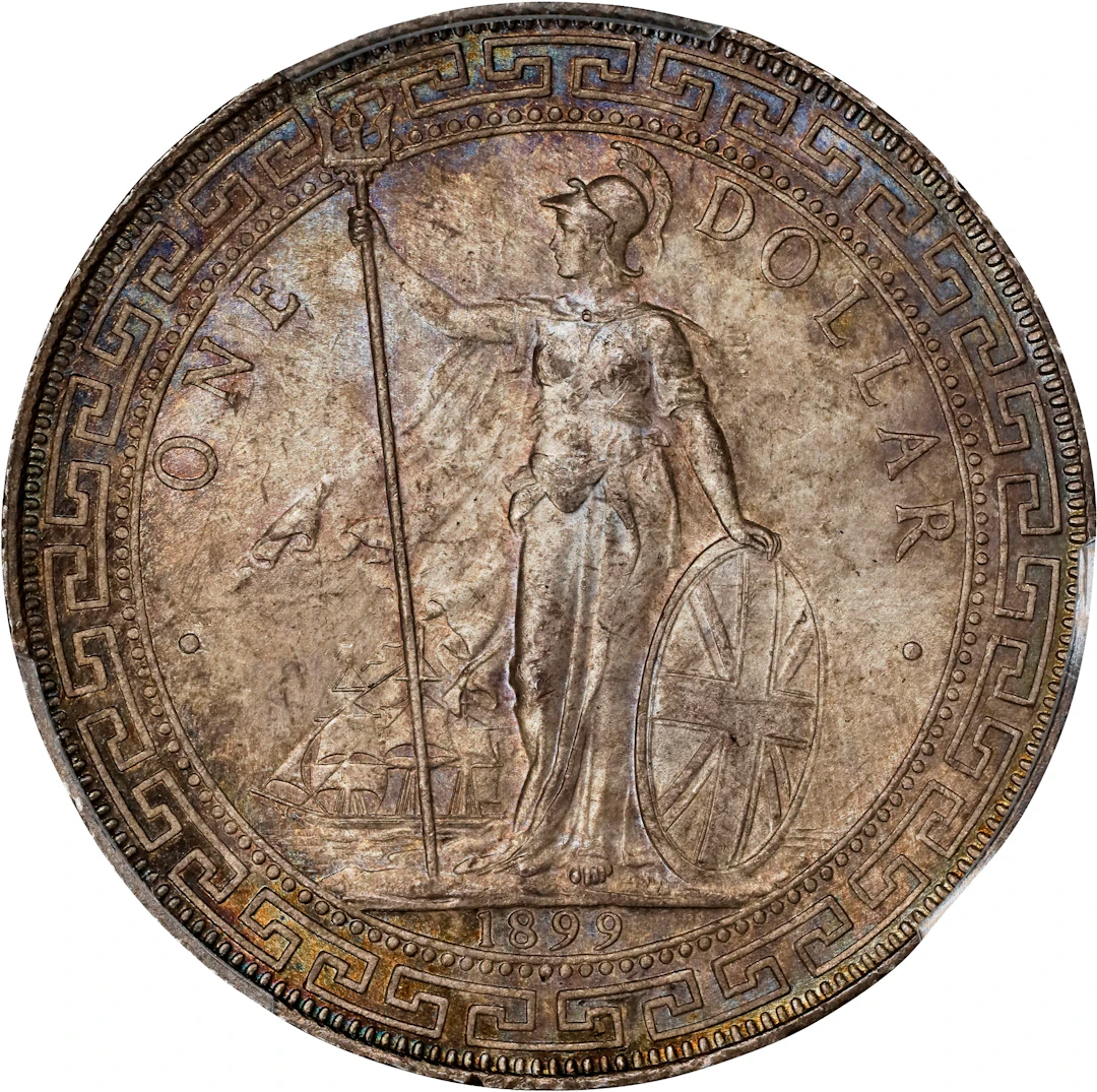 GREAT BRITAIN. Trade Dollar, 1899-B. Bombay Mint. Victoria. PCGS MS-64.