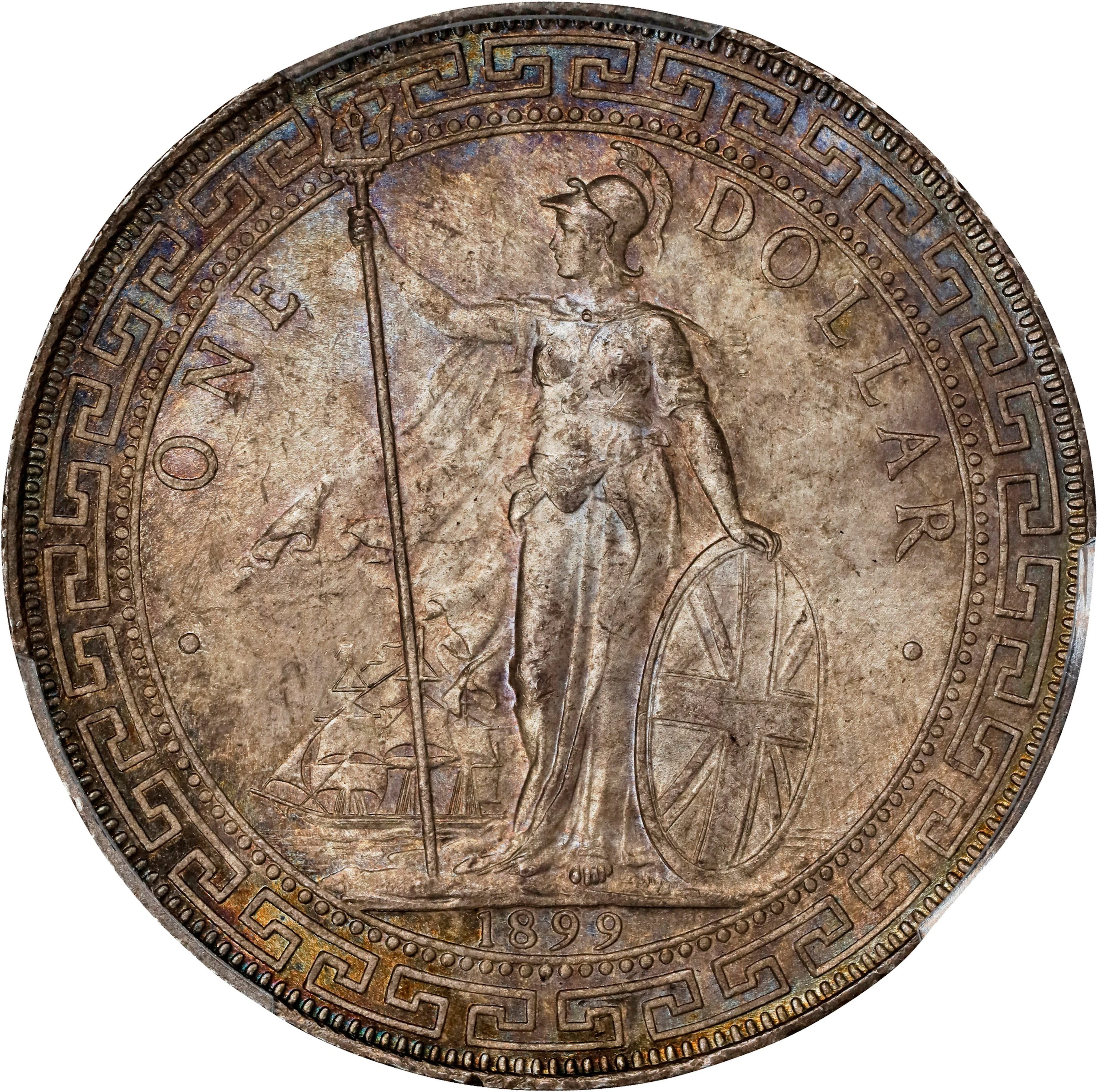 GREAT BRITAIN. Trade Dollar, 1899-B. Bombay Mint. Victoria. PCGS MS-64.