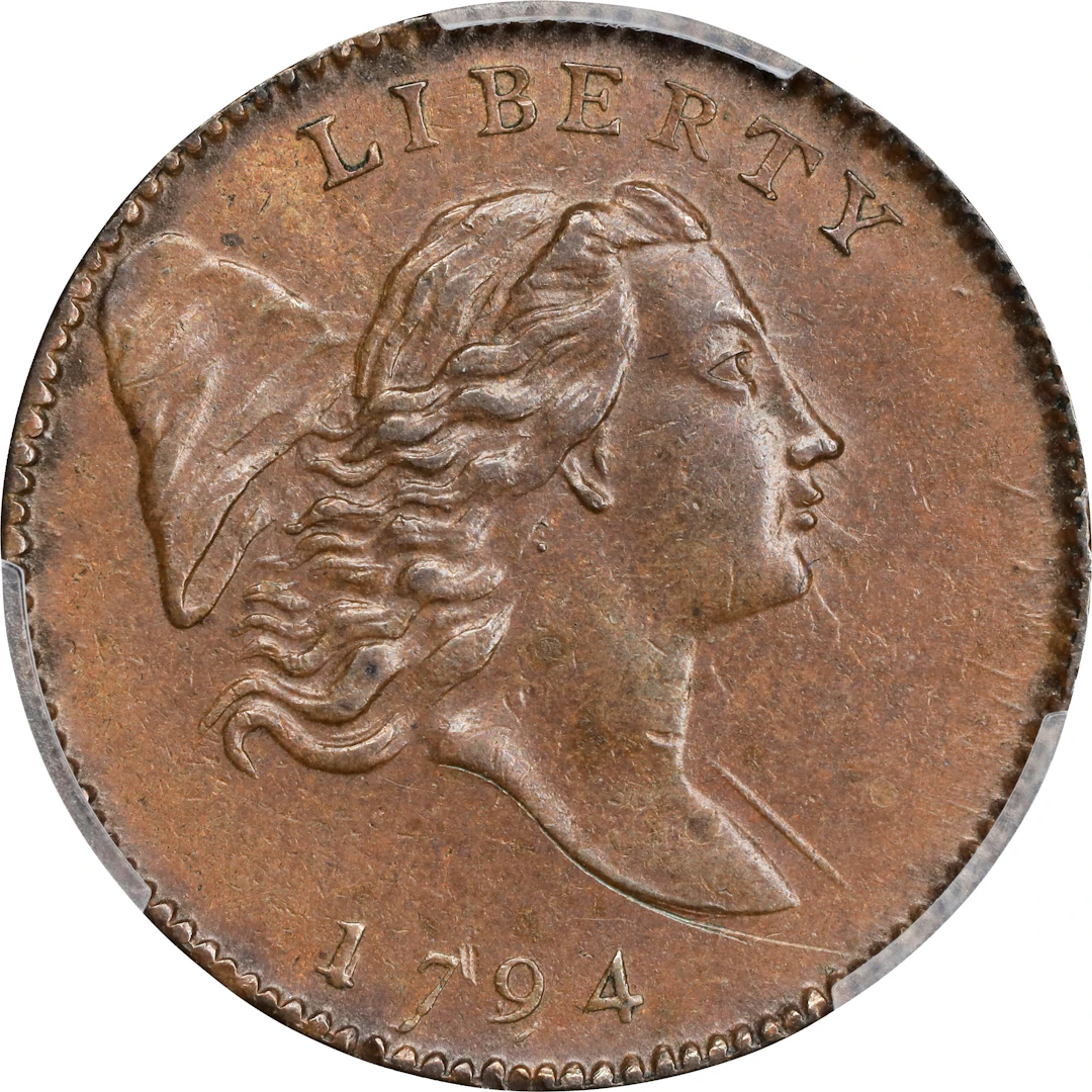 1794 Liberty Cap Half Cent. C-1a. Rarity-3. Normal Head. Large Edge