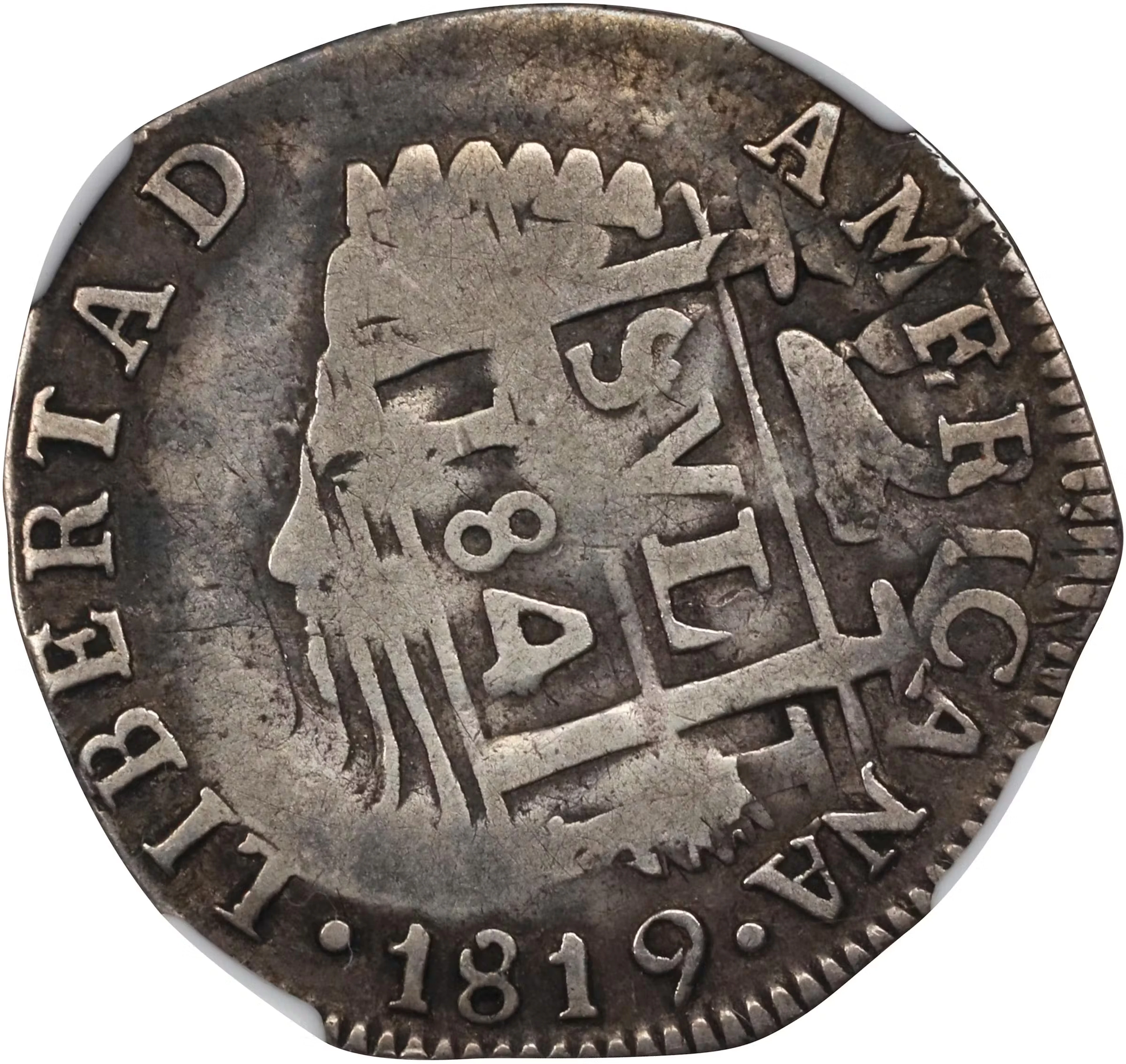 COLOMBIA. Colombia - Venezuela. Nueva Granada. 2 Reales, 1819-JF.