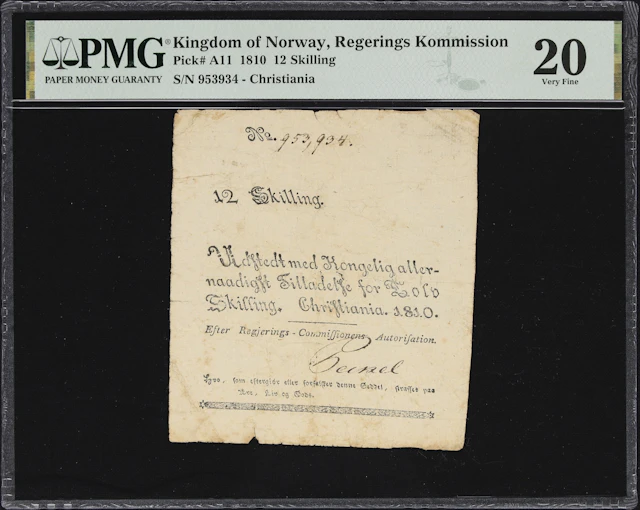 (◊) NORWAY. Regjerings commission. 12 Skilling, 1810. P-A11. Sieg