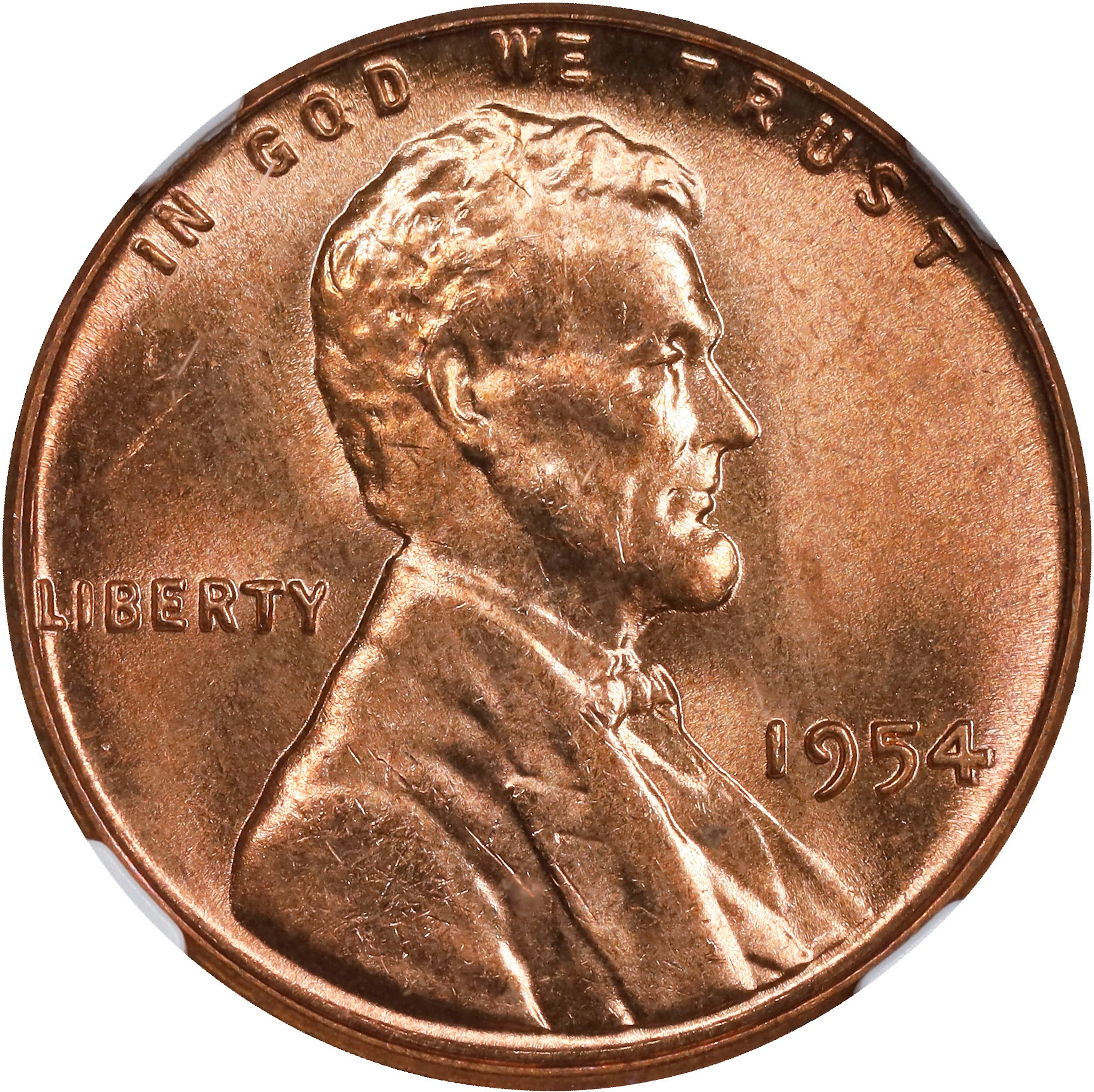 1954 Lincoln Cent. MS-67 RD (NGC).