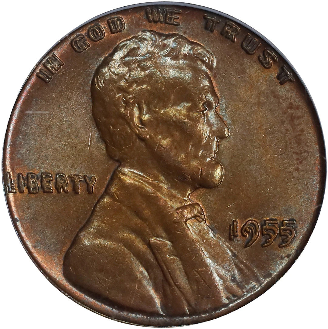 1955 Lincoln Cent. FS-101. Doubled Die Obverse. MS-63 BN (PCGS).