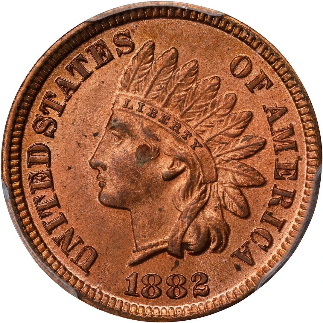 1882 Indian Cent. MS-63 RB (PCGS).