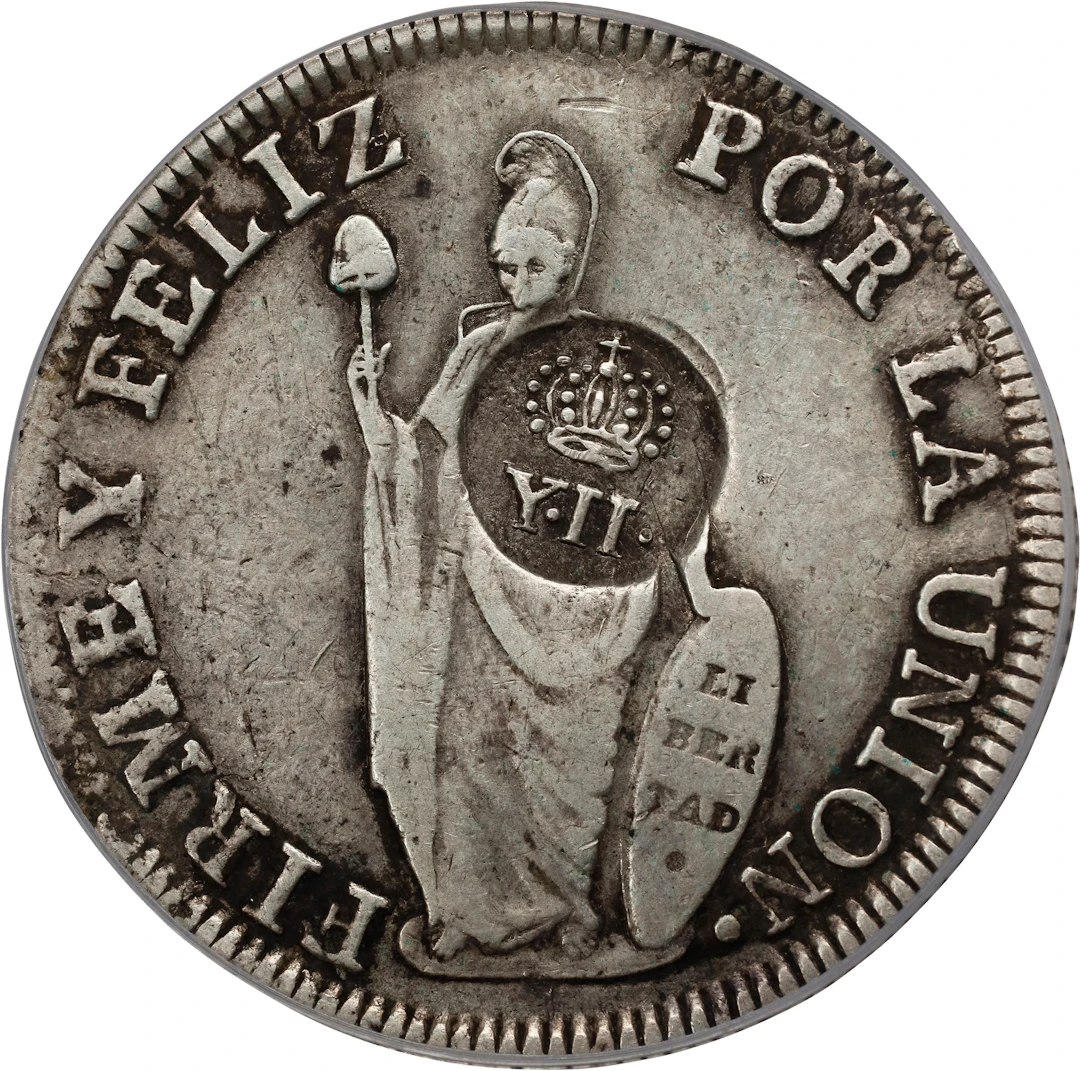 PHILIPPINES. Philippines - Peru. 8 Reales, ND (1834-37). Manila Mint.