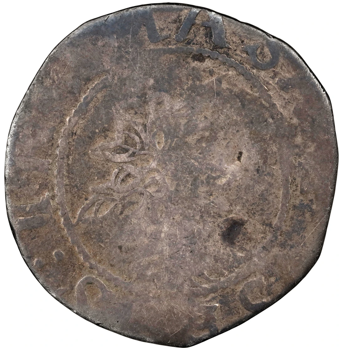 1652 Willow Tree Shilling. Noe 2-B, Salmon 2-B, W-170. Rarity-7. Clipped (NGC).