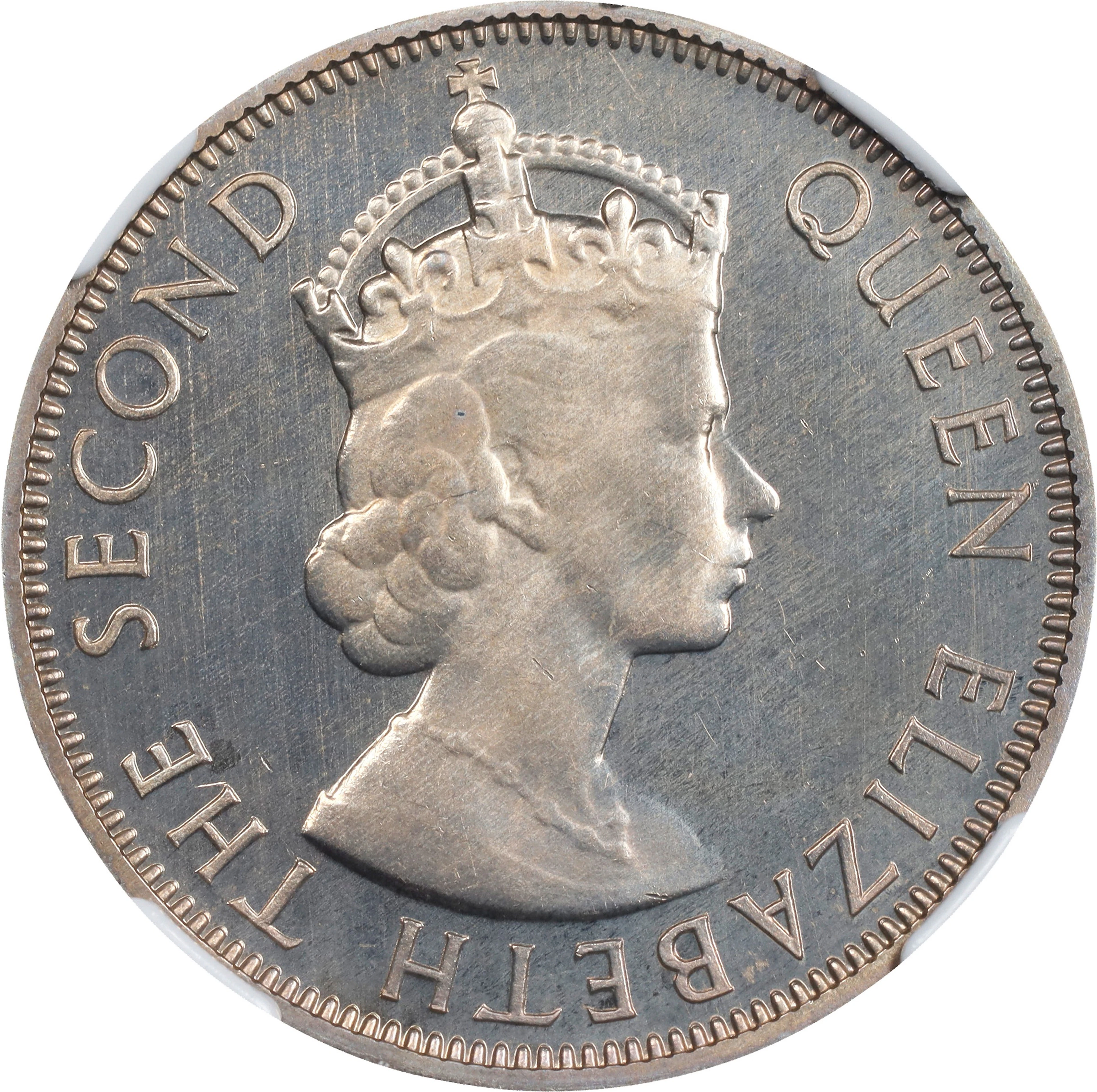 MALAYA AND BRITISH BORNEO. 50 Cents, 1954. London Mint. Elizabeth