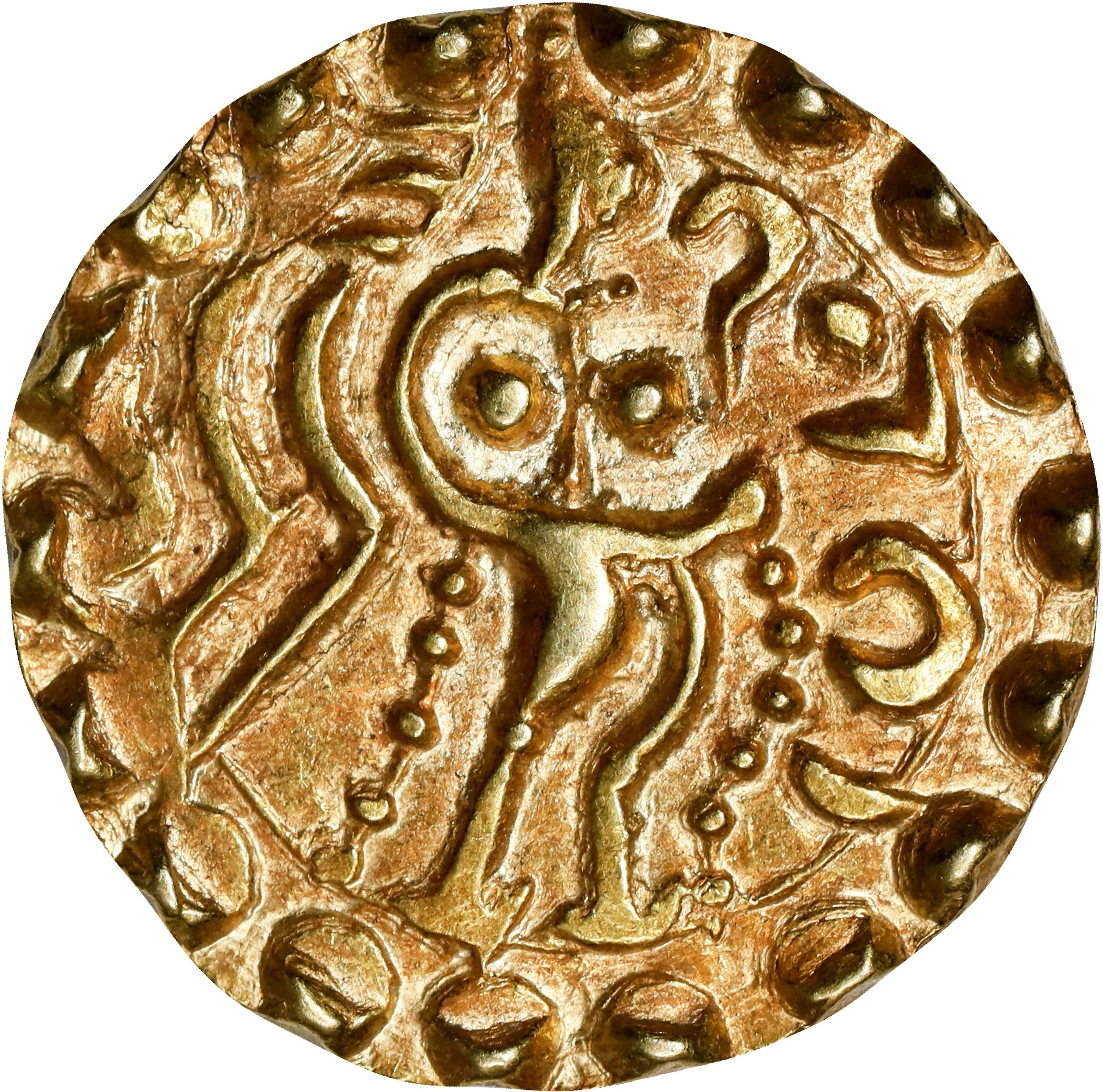 INDIA. Samatata (Post-Gupta). AV Dinar (5.65 gms), ca. 500-550. EXTREMELY FINE.