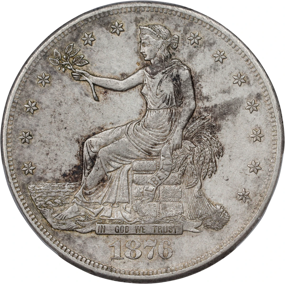 UNITED STATES OF AMERICA. Trade Dollar, 1876-CC. Carson City Mint.