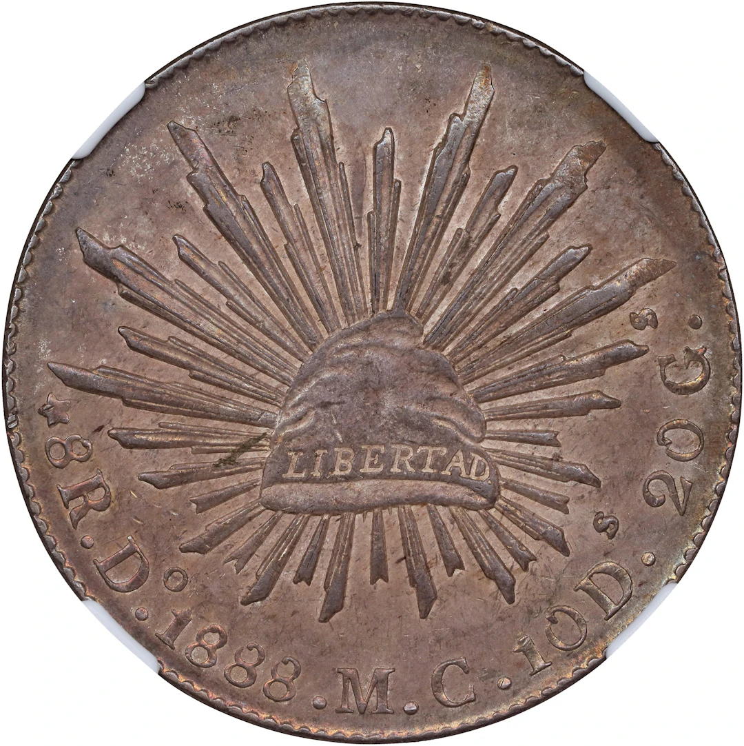 MEXICO. 8 Reales, 1888-Do MC. Durango Mint. NGC AU-58.