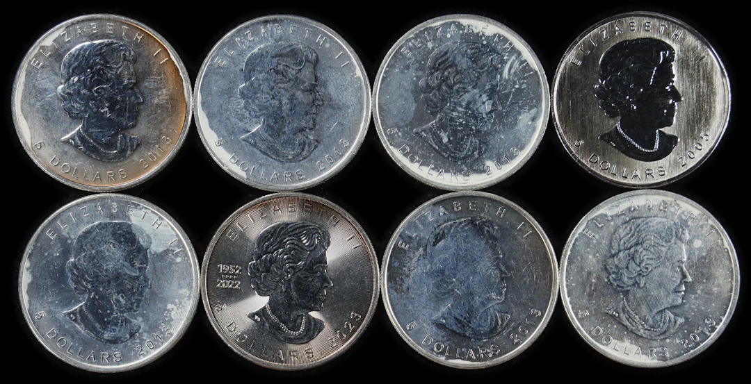 (8 oz, 248.832 g ASW). Canada. Lot of (8) Mixed Date 1 oz Silver Maple Leaf $5.