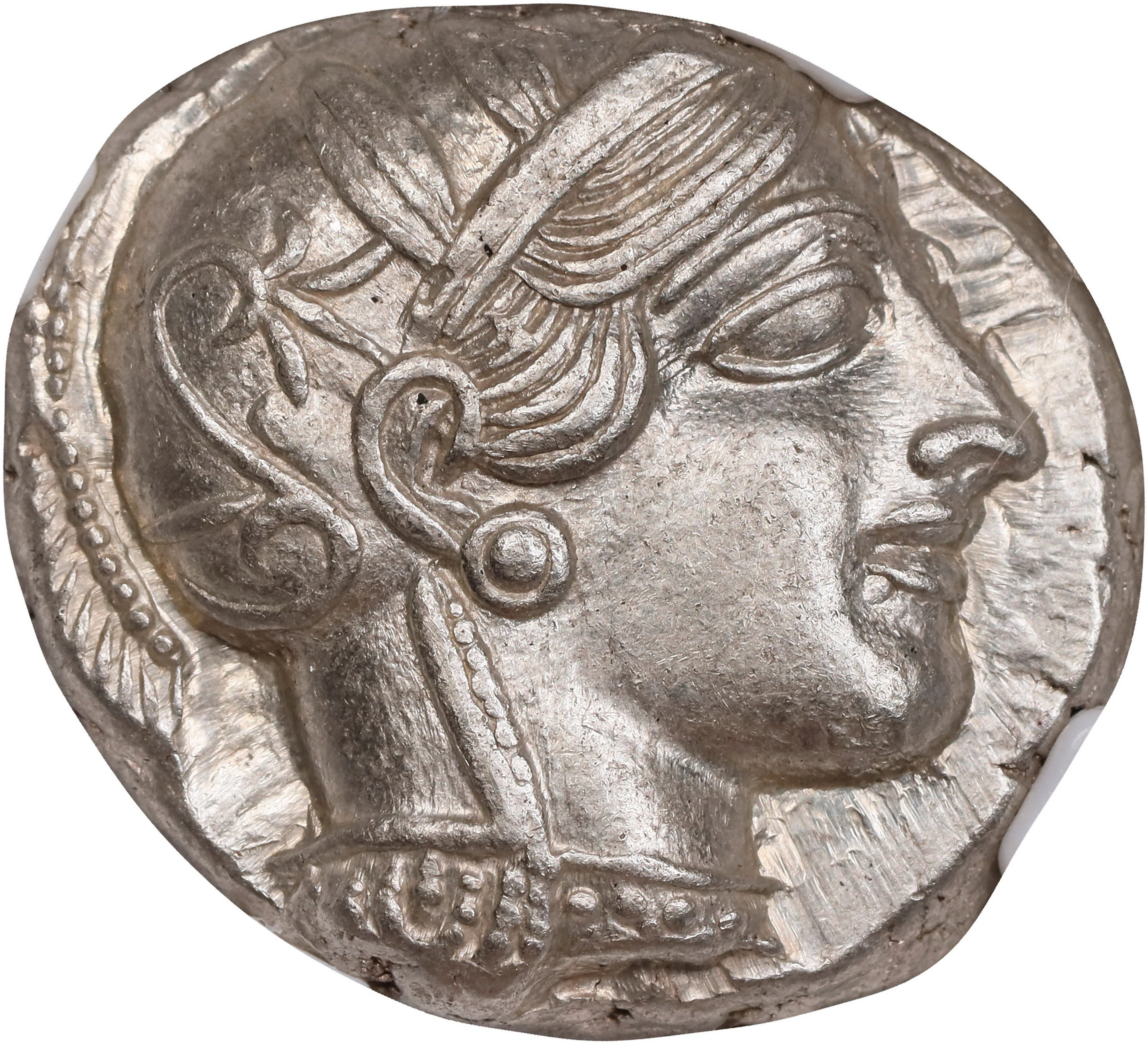 ATTICA. Athens. AR Tetradrachm (17.21 gms), ca. 440-404 B.C. NGC Ch